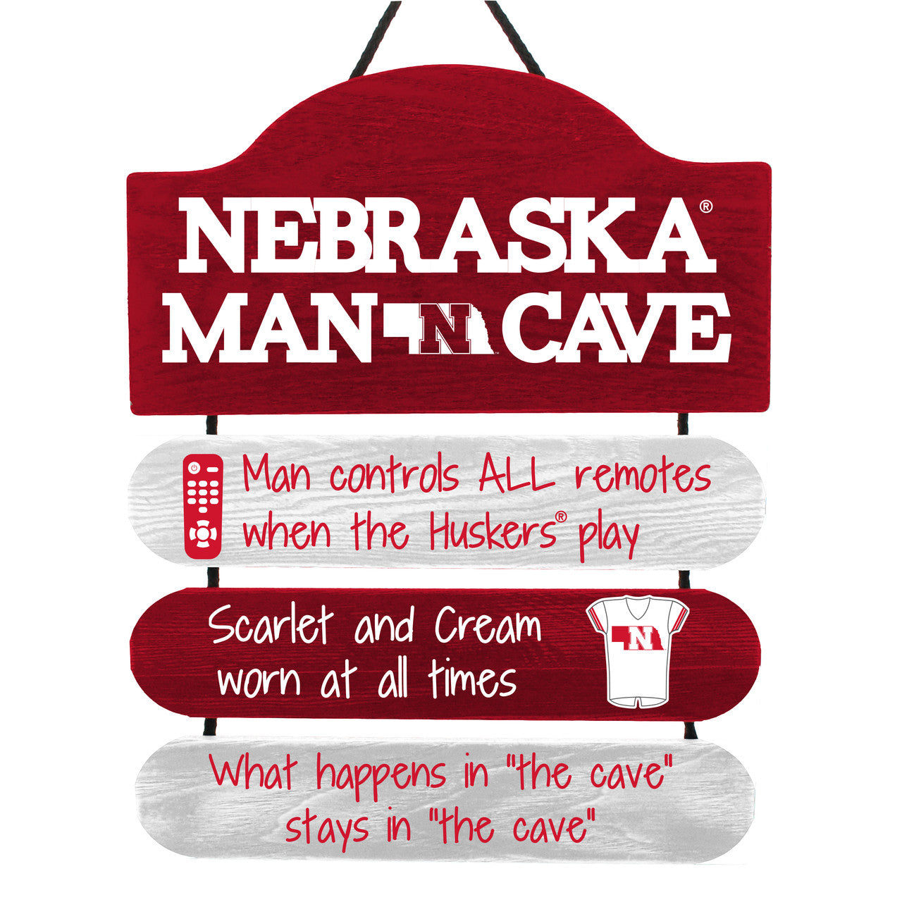 Nebraska Cornhuskers Sign Wood Man Cave Design - Sports Collectibles, Sports Memorabilia, Sports Fan Shop, Sports Gifts