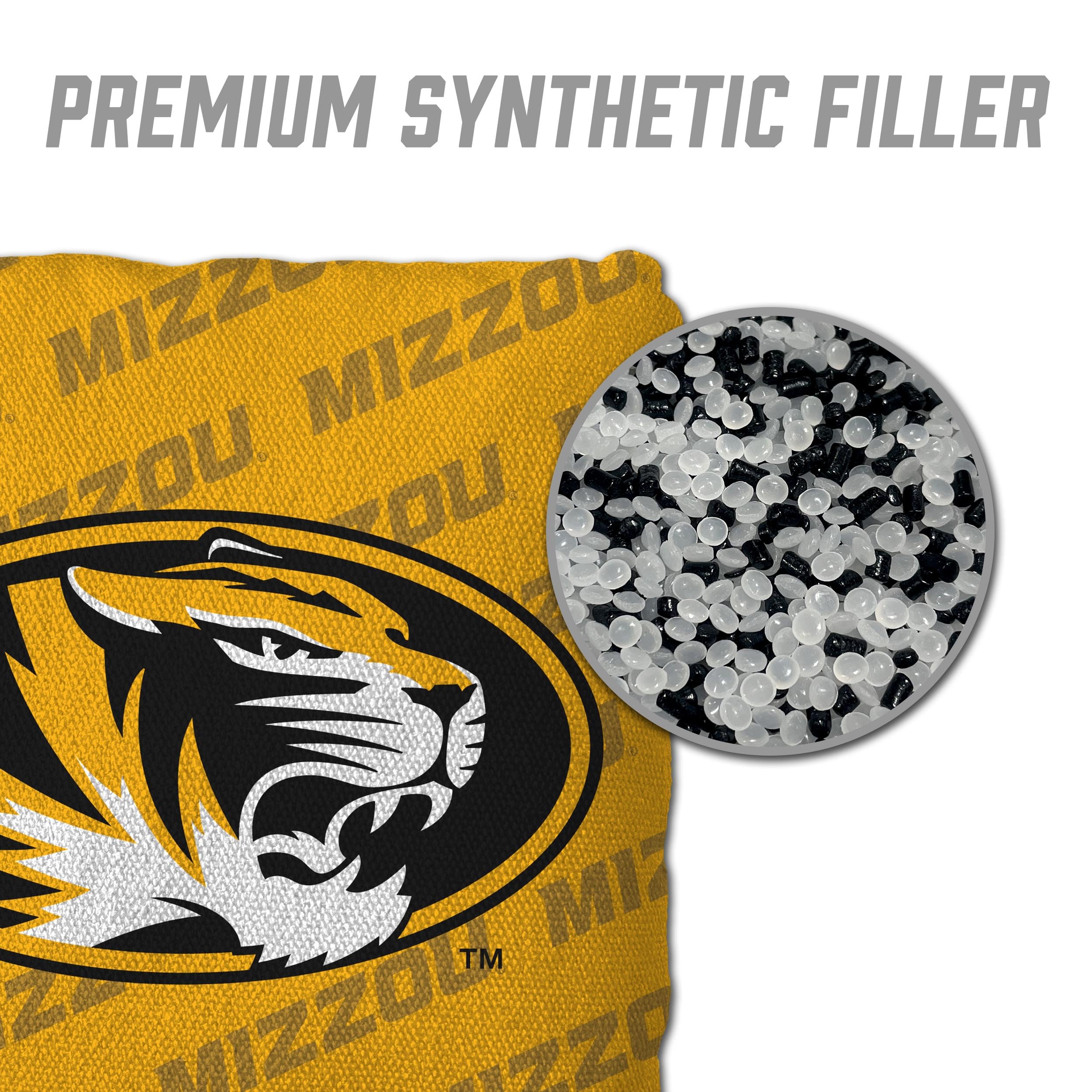 YouTheFan NCAA Missouri Tigers Cornhole Bags - 4PK - Yellow - Sports Collectibles, Sports Memorabilia, Sports Fan Shop, Sports Gifts