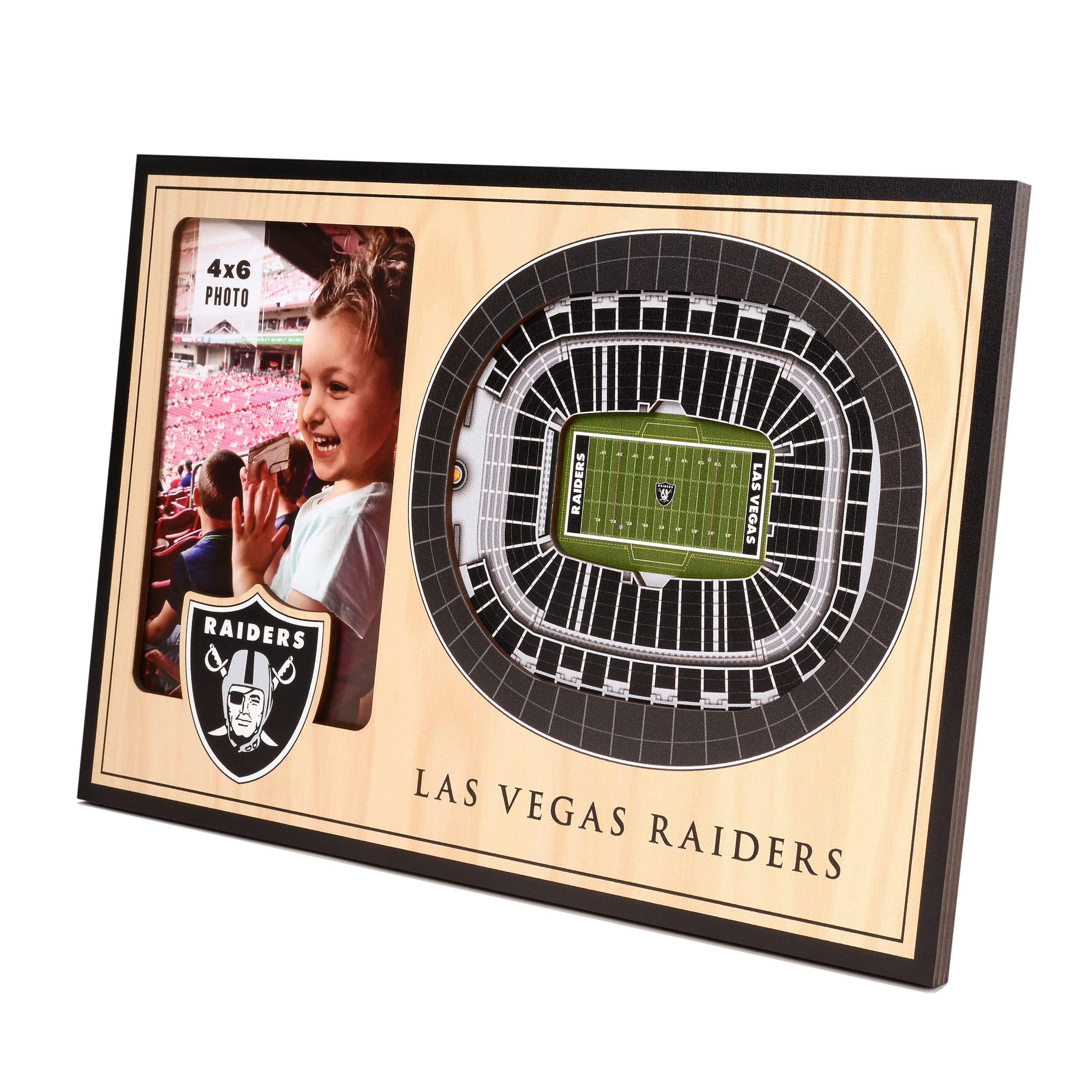 YouTheFan NFL Las Vegas Raiders 3D StadiumViews Picture Frame, 8 x 12 in - Sports Collectibles, Sports Memorabilia, Sports Fan Shop, Sports Gifts