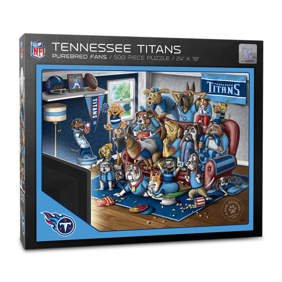 YouTheFan NFL Tennessee Titans Purebred Fans 500pc Puzzle - A Real Nailbiter - Sports Collectibles, Sports Memorabilia, Sports Fan Shop, Sports Gifts