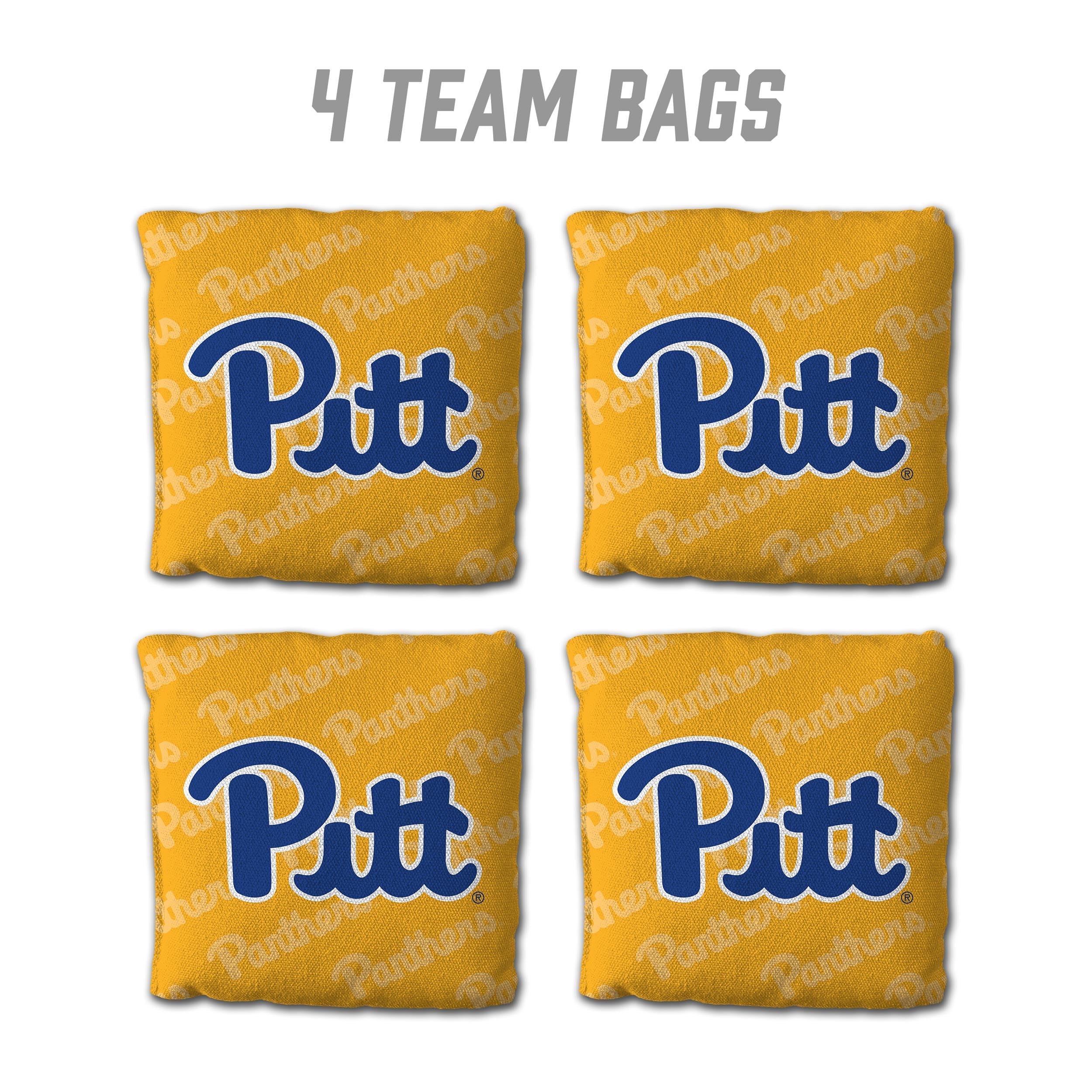 YouTheFan NCAA Pittsburgh Panthers Cornhole Bags - 4PK - Yellow - Sports Collectibles, Sports Memorabilia, Sports Fan Shop, Sports Gifts