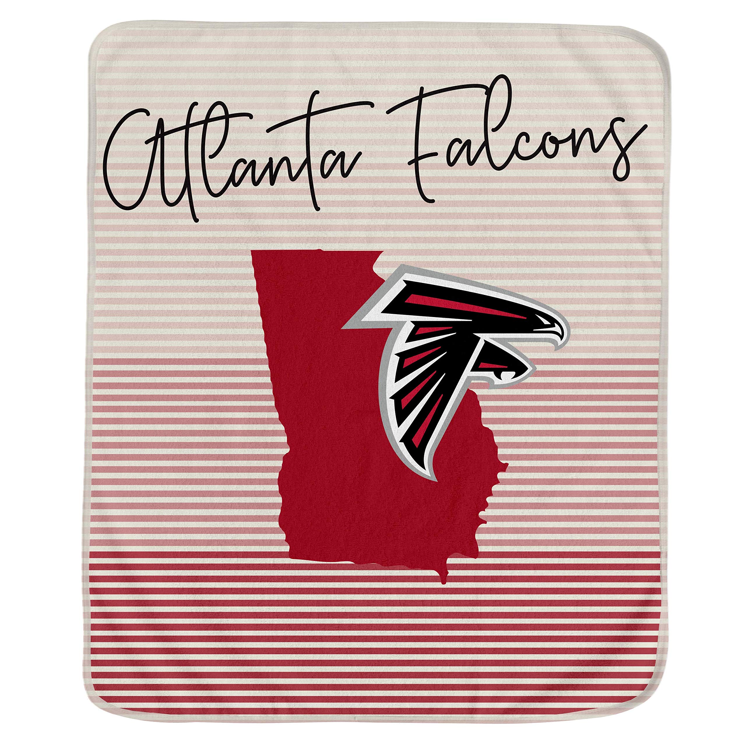 Pegasus Sports NFL Ultra Fleece State Stripe Blanket- Atlanta Falcons - Sports Gifts, Sports Memorabilia, Sports Collectibles, Fan Shop