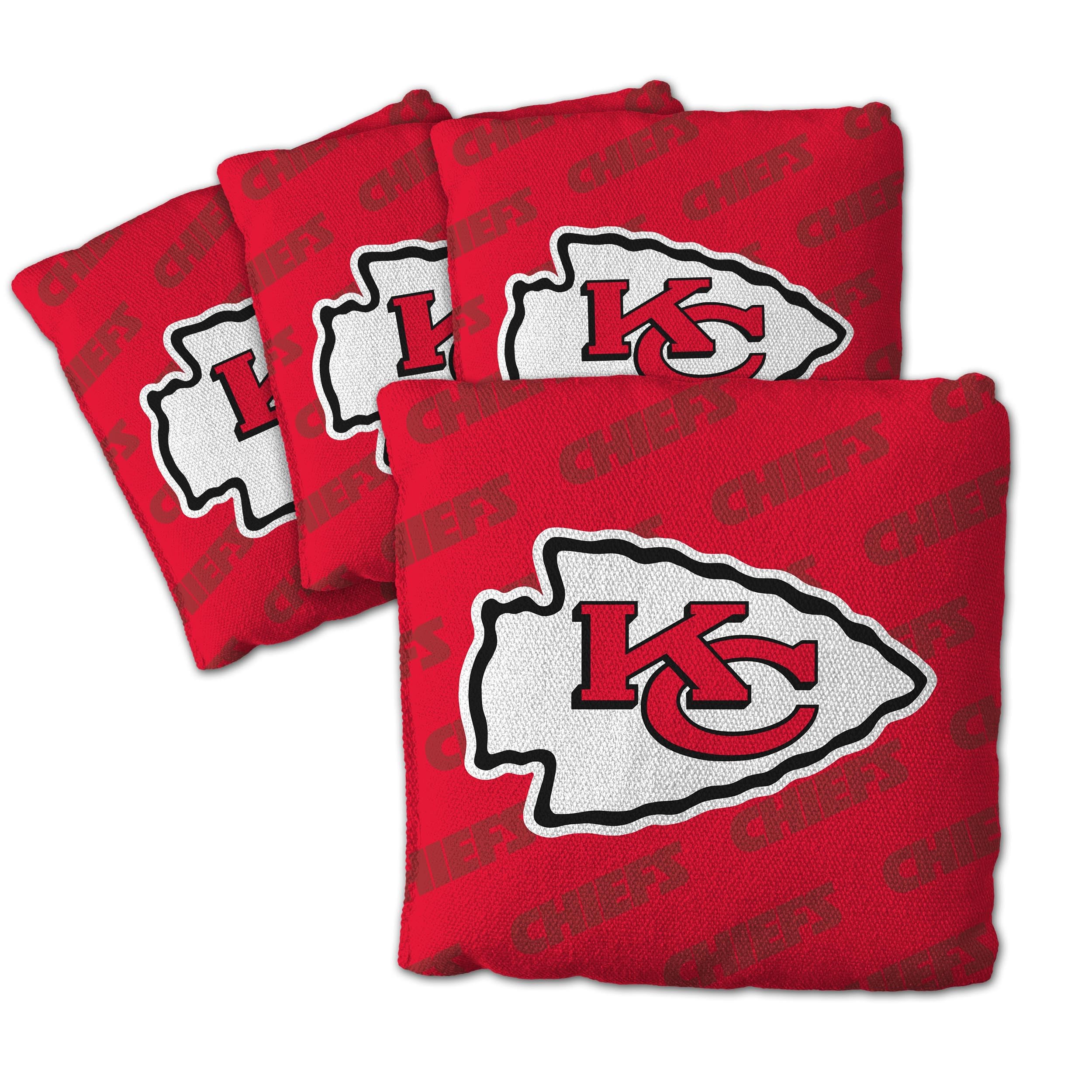 YouTheFan NFL Kansas City Chiefs Cornhole Bags - 4PK - Red - Sports Collectibles, Sports Memorabilia, Sports Fan Shop, Sports Gifts