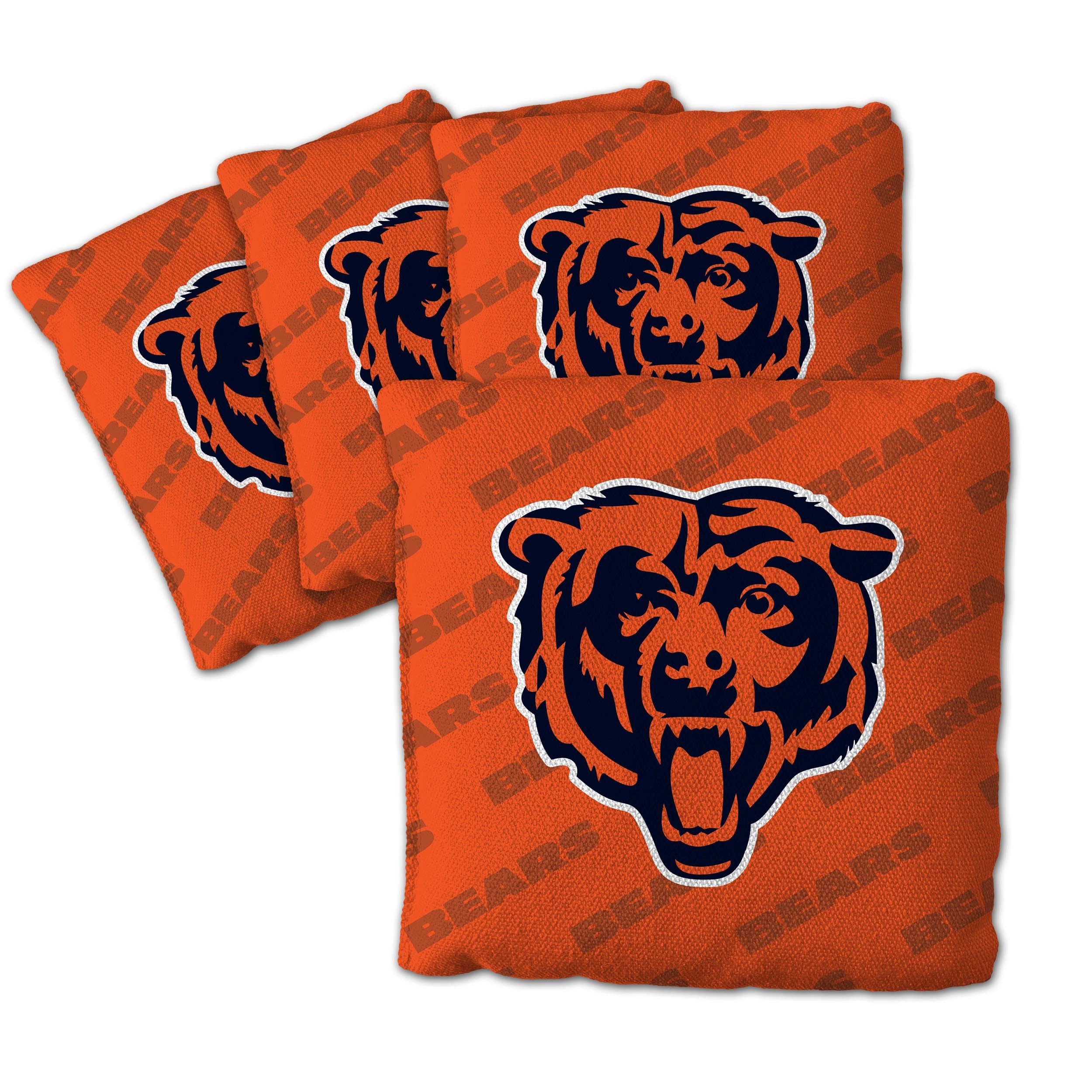 YouTheFan NFL Chicago Bears Cornhole Bags - 4PK - Orange - Sports Collectibles, Sports Memorabilia, Sports Fan Shop, Sports Gifts