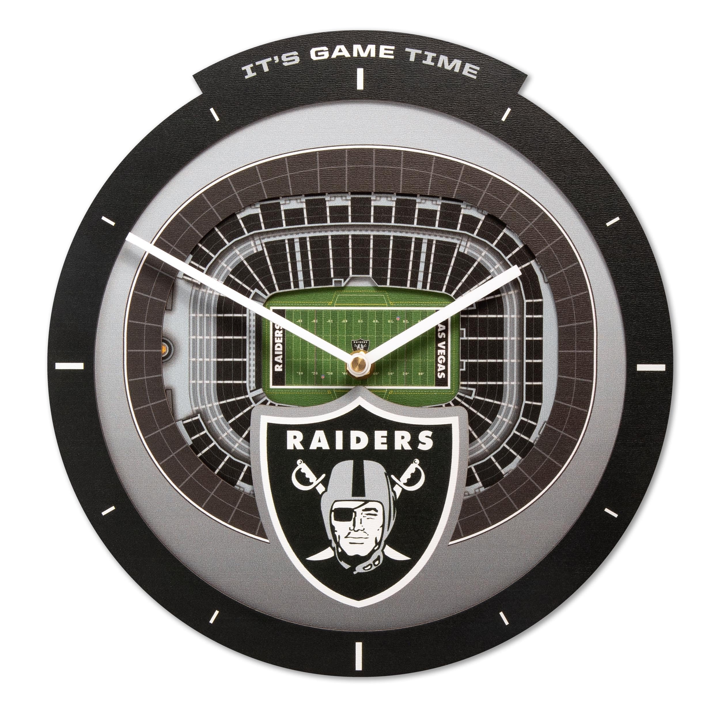 YouTheFan NFL Las Vegas Raiders 3D StadiumView Clock - Sports Gifts, Sports Memorabilia, Sports Collectibles, Fan Shop