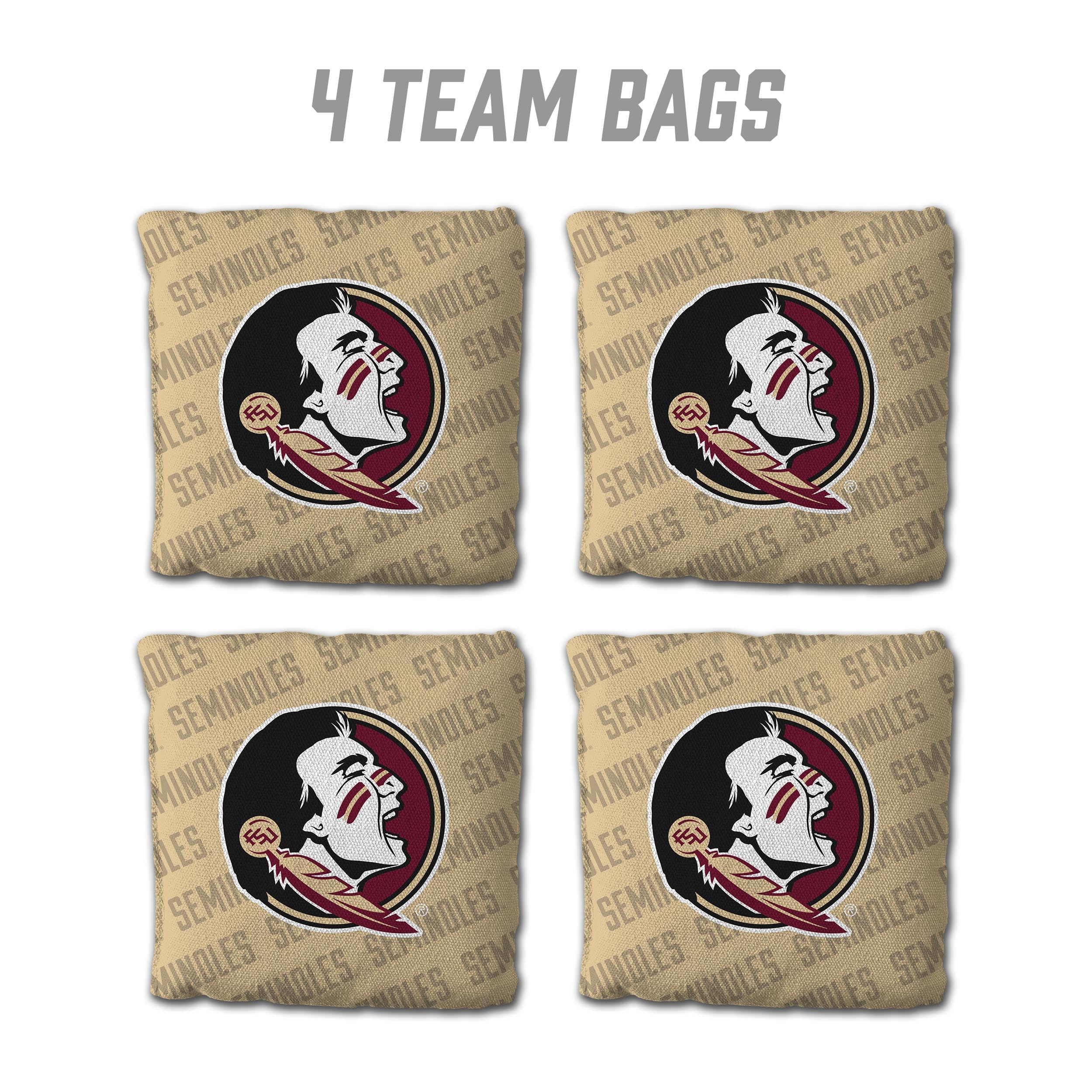 YouTheFan NCAA Florida State Seminoles Cornhole Bags - 4PK - Gold - Sports Collectibles, Sports Memorabilia, Sports Fan Shop, Sports Gifts
