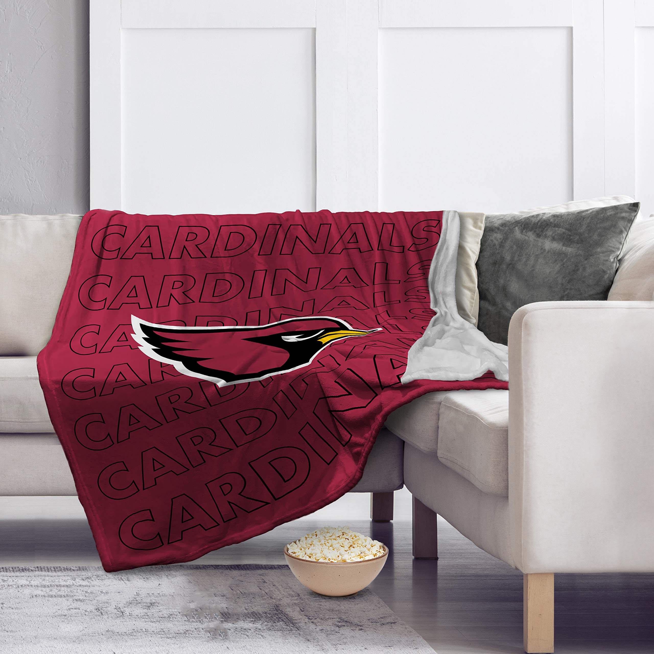 Pegasus Sports NFL Echo Team Wordmark Plush Blanket- Arizona Cardinals, Team Color, 60x70 - Sports Gifts, Sports Memorabilia, Sports Collectibles, Fan Shop
