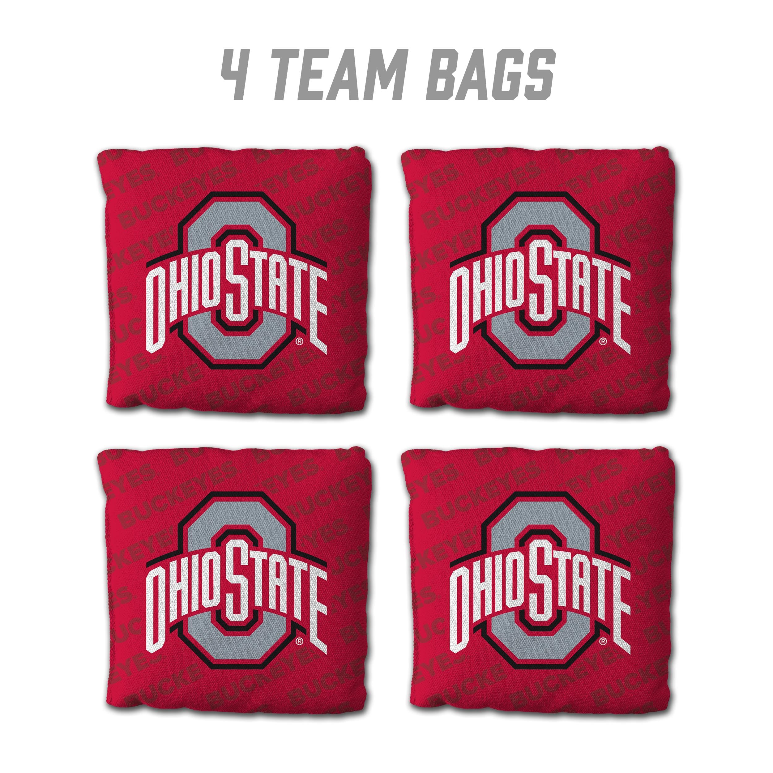 YouTheFan NCAA Ohio State Buckeyes Cornhole Bags - 4PK - Red - Sports Collectibles, Sports Memorabilia, Sports Fan Shop, Sports Gifts