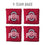 YouTheFan NCAA Ohio State Buckeyes Cornhole Bags - 4PK - Red - Sports Collectibles, Sports Memorabilia, Sports Fan Shop, Sports Gifts