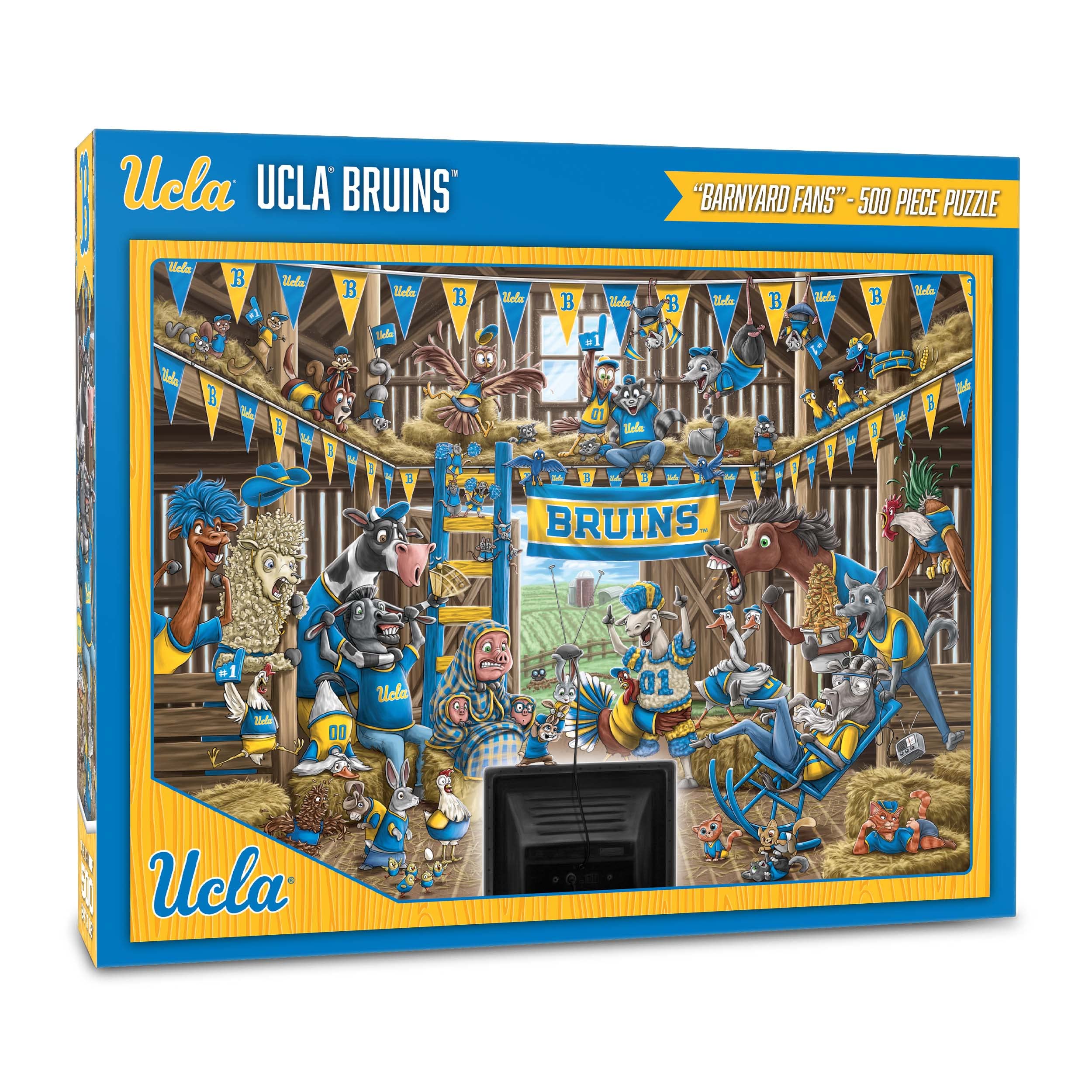YouTheFan NCAA UCLA Bruins Barnyard Fans 500pc Puzzle - Sports Collectibles, Sports Memorabilia, Sports Fan Shop, Sports Gifts