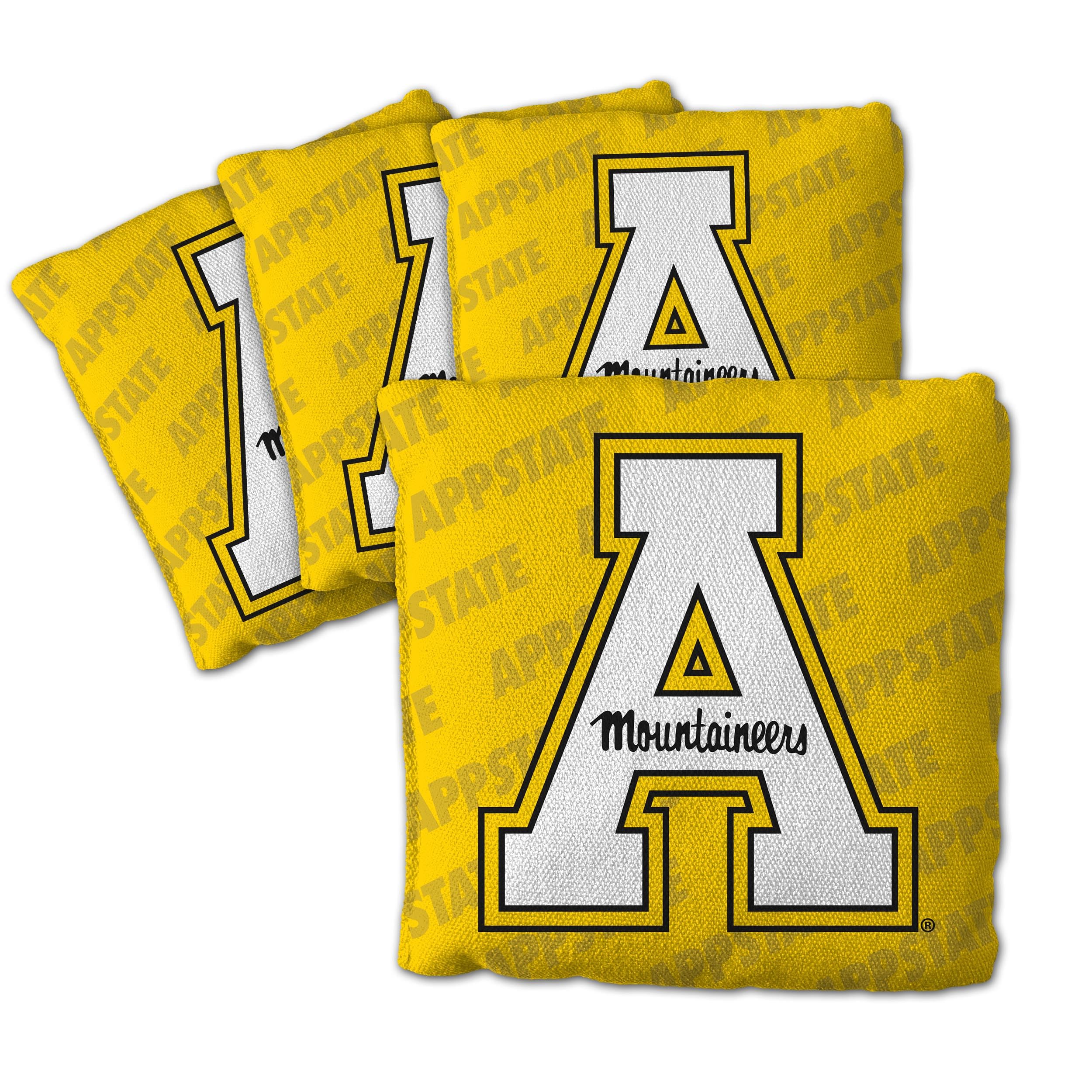 YouTheFan NCAA Appalachian State Mountaineers Cornhole Bags - 4PK - Yellow - Sports Collectibles, Sports Memorabilia, Sports Fan Shop, Sports Gifts