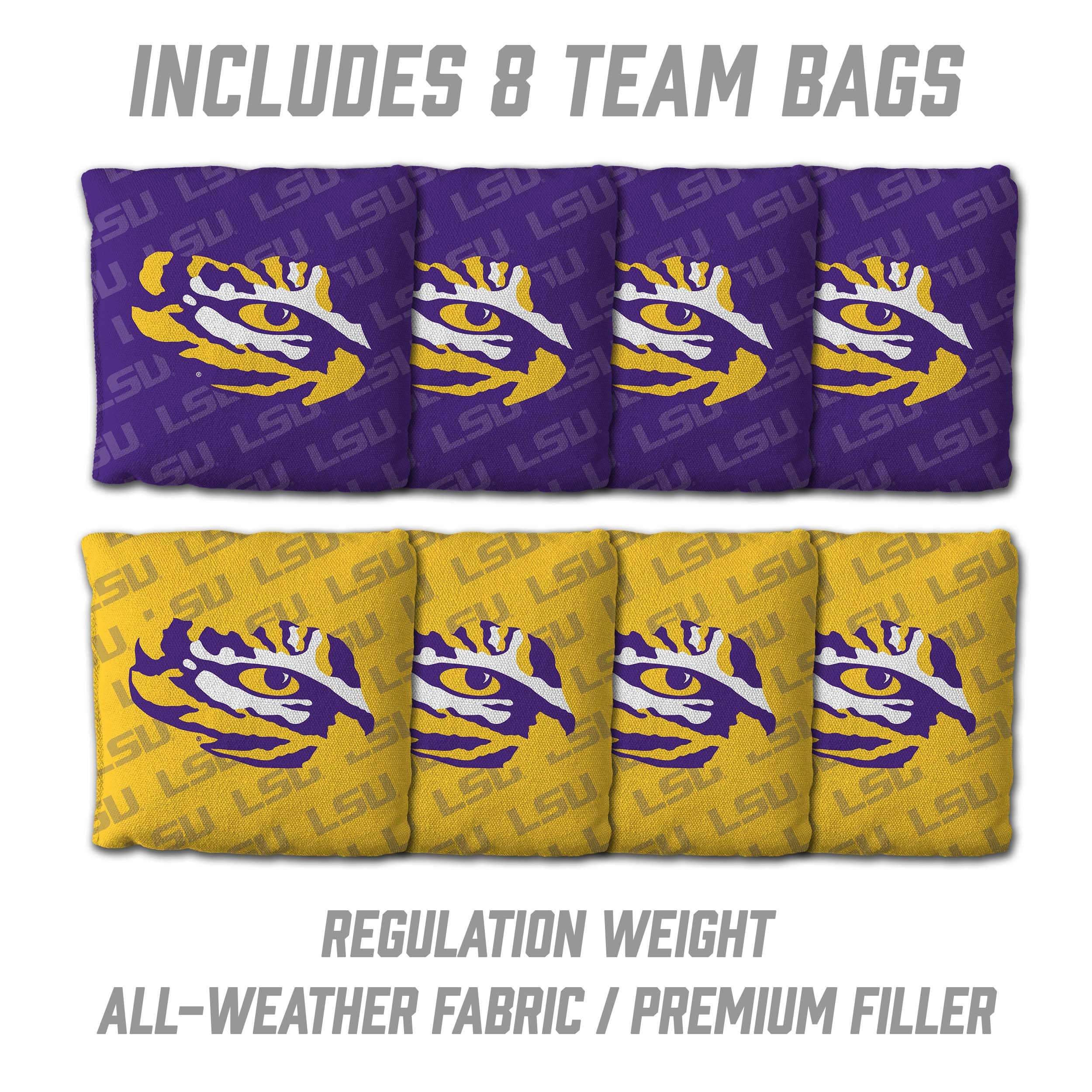 YouTheFan NCAA LSU Tigers 2’ x 4’ Professional Wood Cornhole Game with Logo Bags - Sports Collectibles, Sports Memorabilia, Sports Fan Shop, Sports Gifts