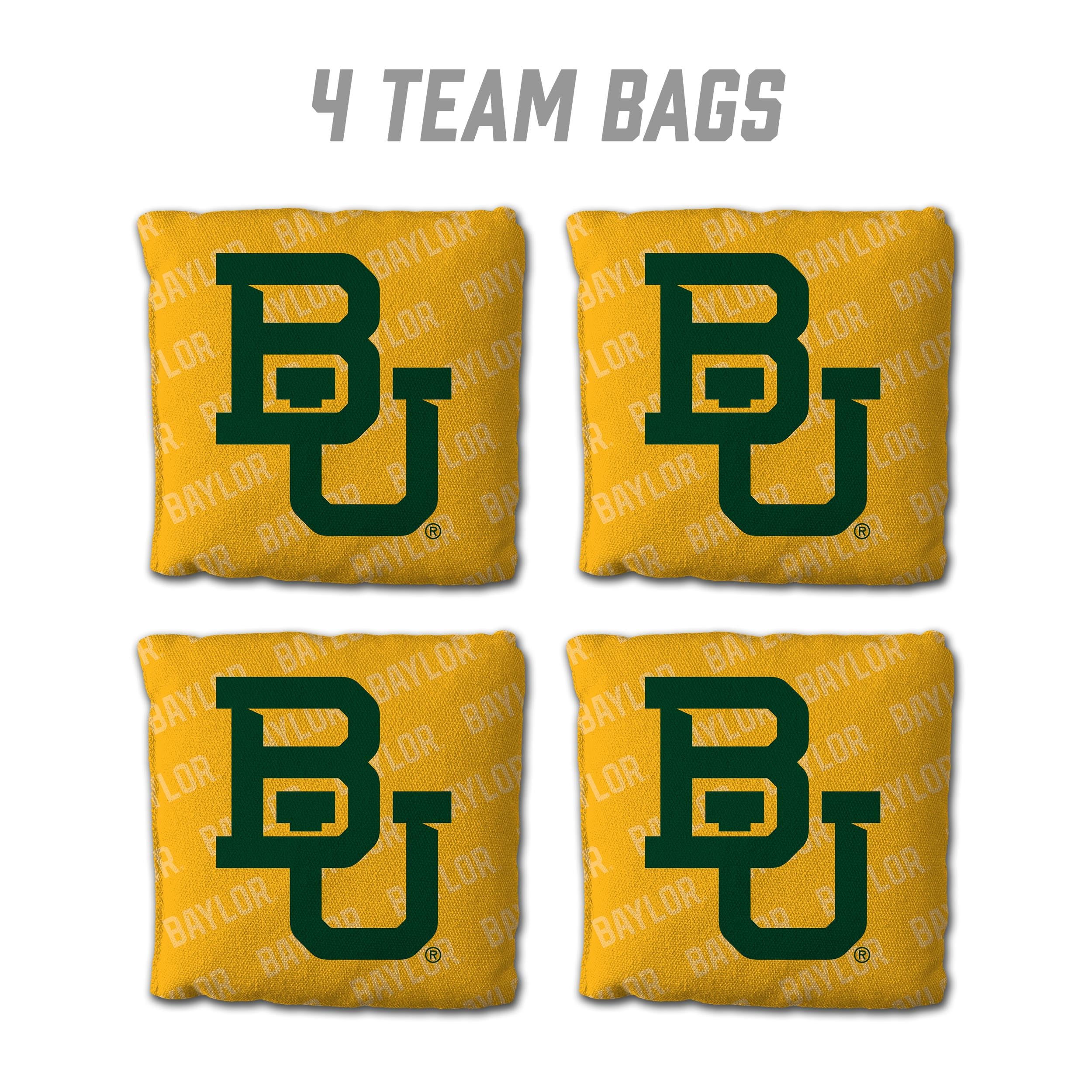 YouTheFan NCAA Baylor Bears Cornhole Bags - 4PK - Yellow - Sports Collectibles, Sports Memorabilia, Sports Fan Shop, Sports Gifts