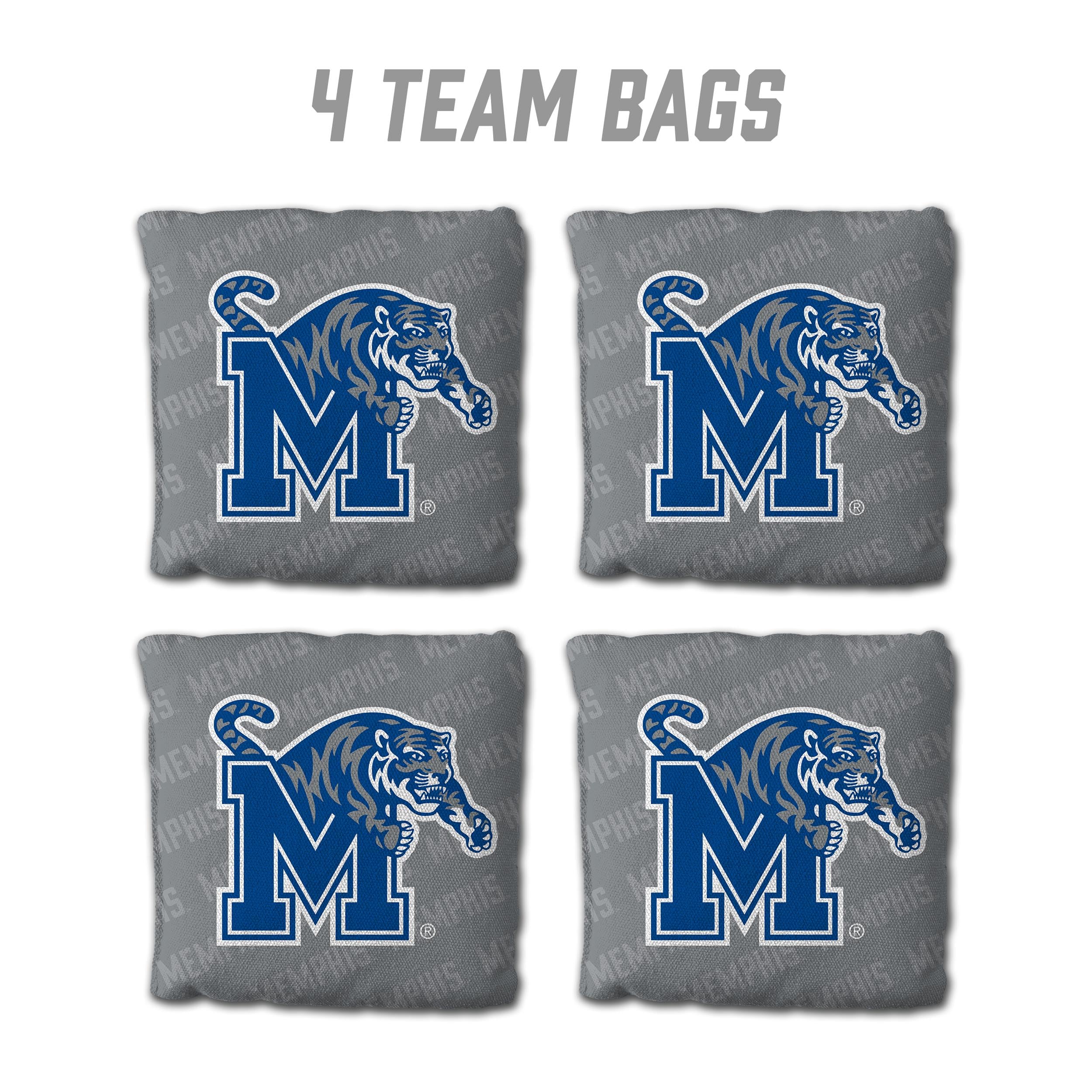 YouTheFan NCAA Memphis Tigers Cornhole Bags - 4PK - Grey - Sports Collectibles, Sports Memorabilia, Sports Fan Shop, Sports Gifts