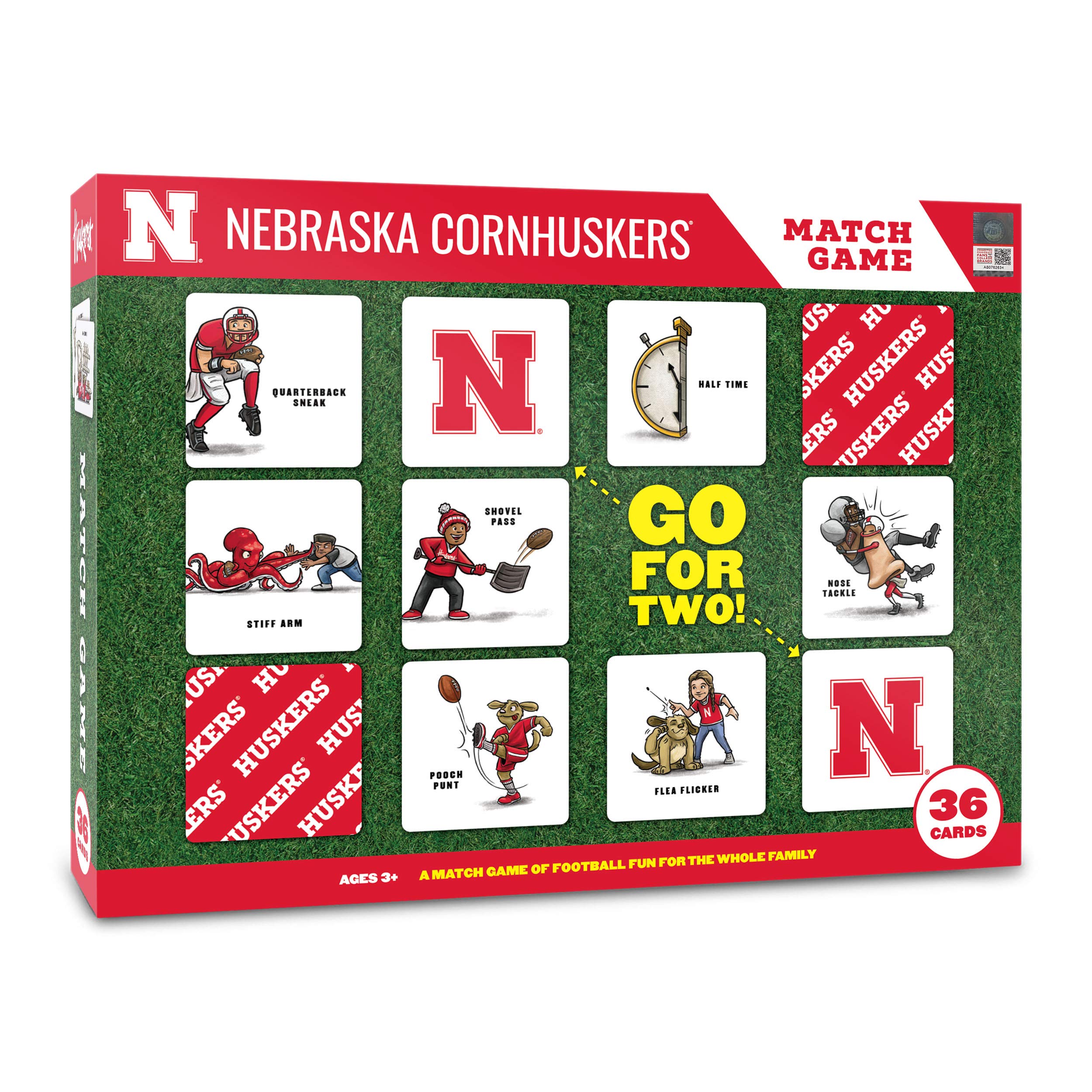 YouTheFan NCAA Nebraska Cornhuskers Licensed Memory Match Game - Sports Collectibles, Sports Memorabilia, Sports Fan Shop, Sports Gifts
