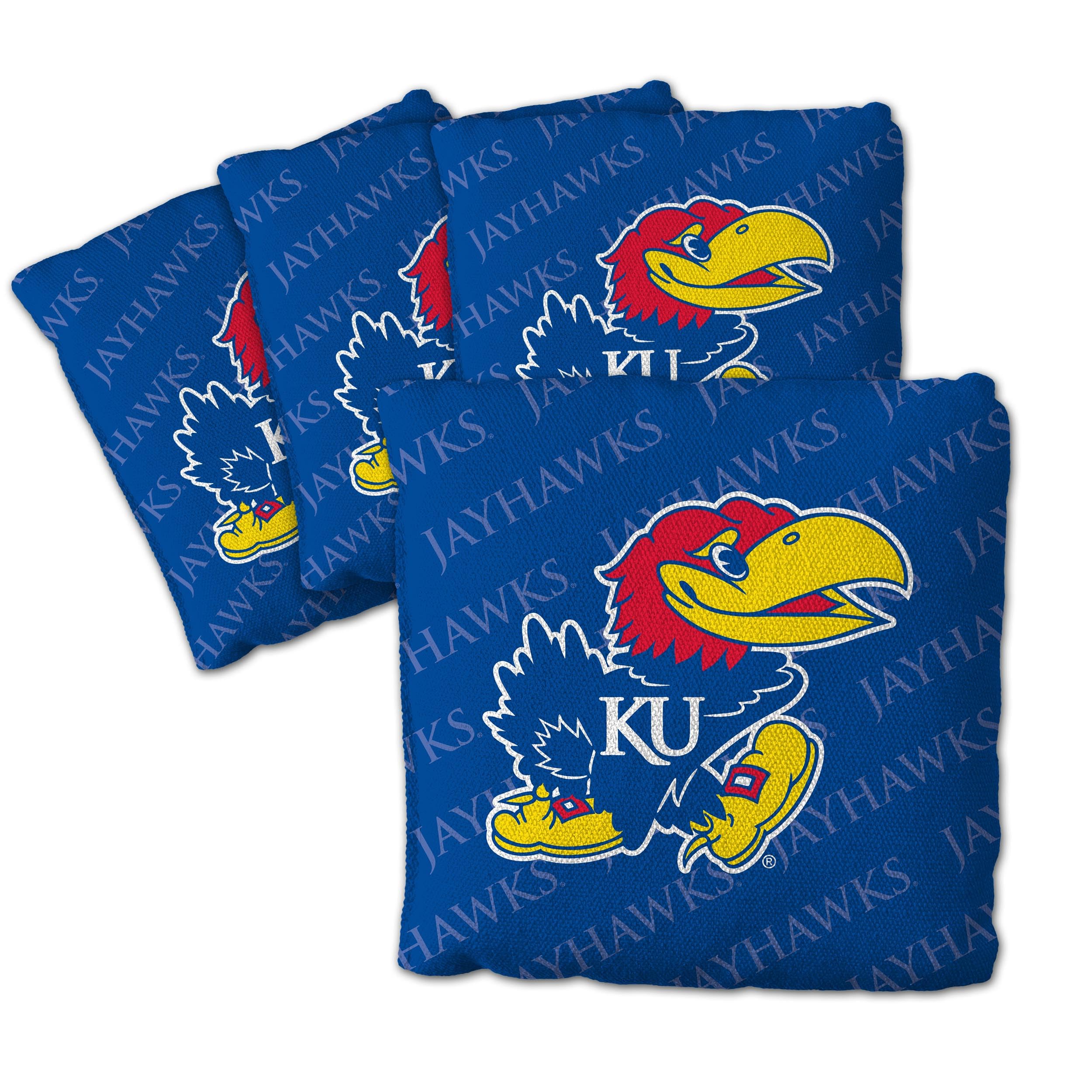 YouTheFan NCAA Kansas Jayhawks Cornhole Bags - 4PK - Blue - Sports Collectibles, Sports Memorabilia, Sports Fan Shop, Sports Gifts