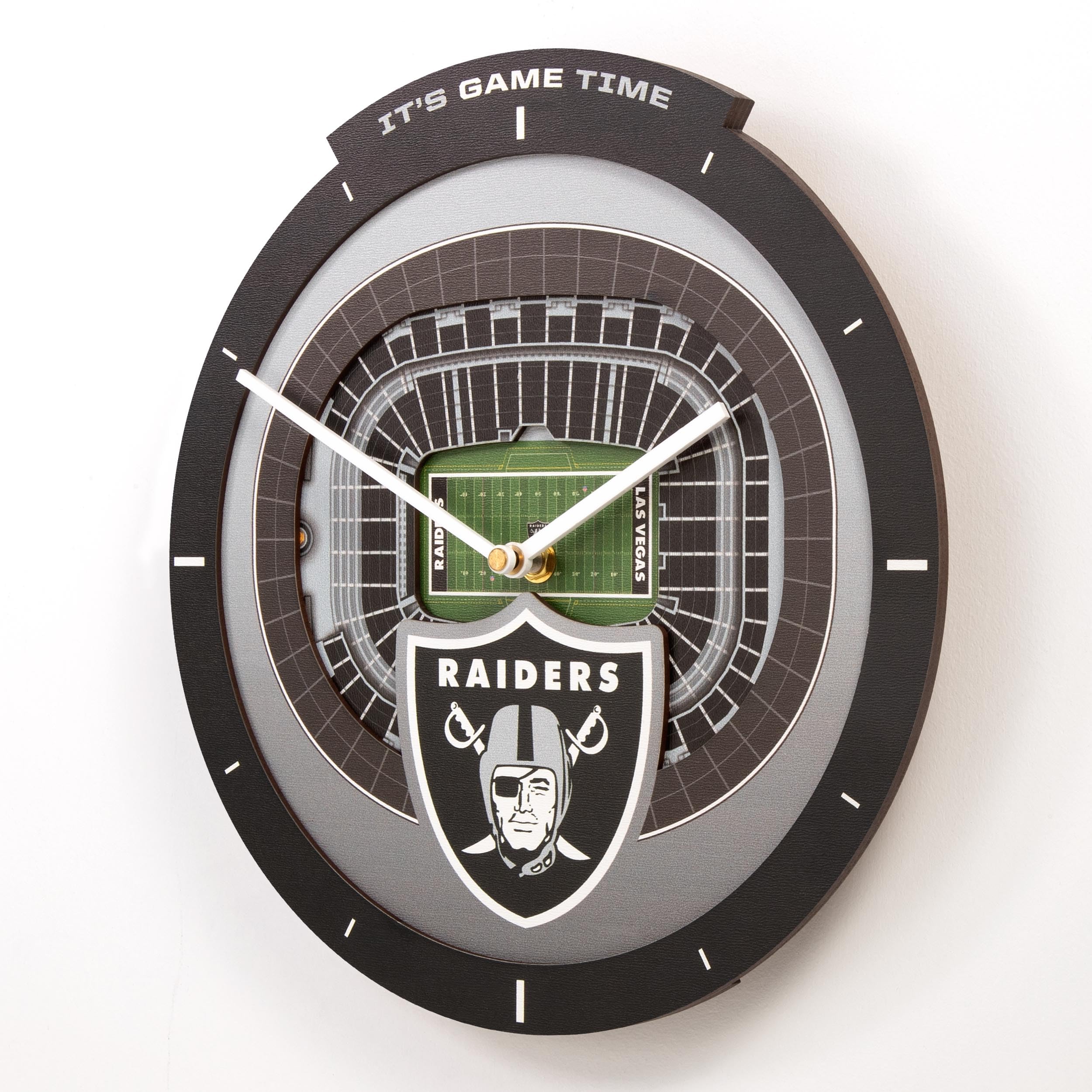 YouTheFan NFL Las Vegas Raiders 3D StadiumView Clock - Sports Gifts, Sports Memorabilia, Sports Collectibles, Fan Shop