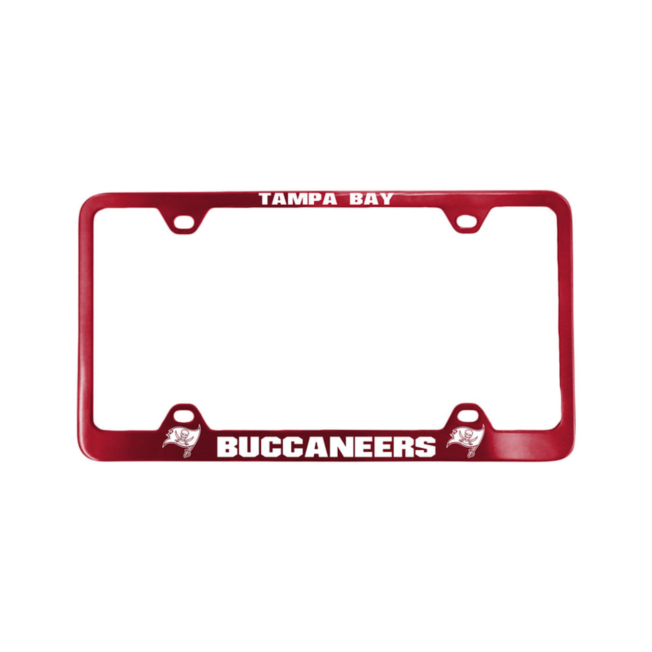 Tampa Bay Buccaneers License Plate Frame Laser Cut Red - Sports Collectibles, Sports Memorabilia, Sports Fan Shop, Sports Gifts