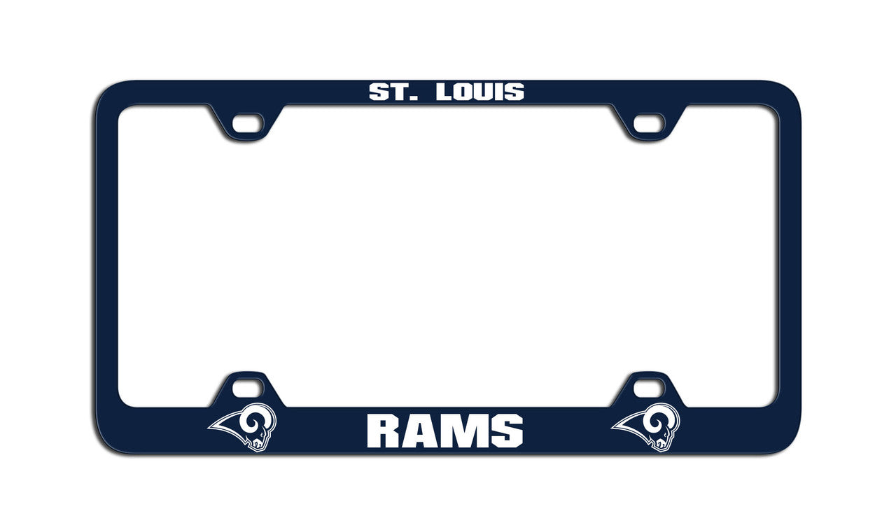 Los Angeles Rams License Plate Frame Laser Cut Blue - Sports Collectibles, Sports Memorabilia, Sports Fan Shop, Sports Gifts