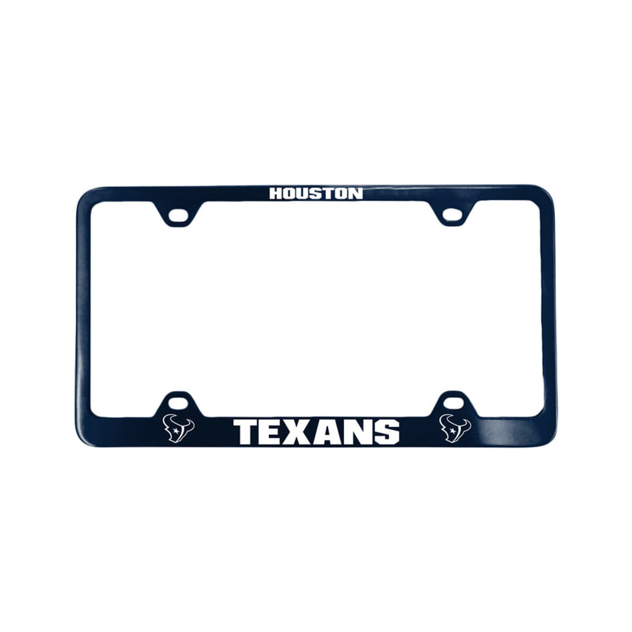 Houston Texans License Plate Frame Laser Cut Blue - Sports Collectibles, Sports Memorabilia, Sports Fan Shop, Sports Gifts