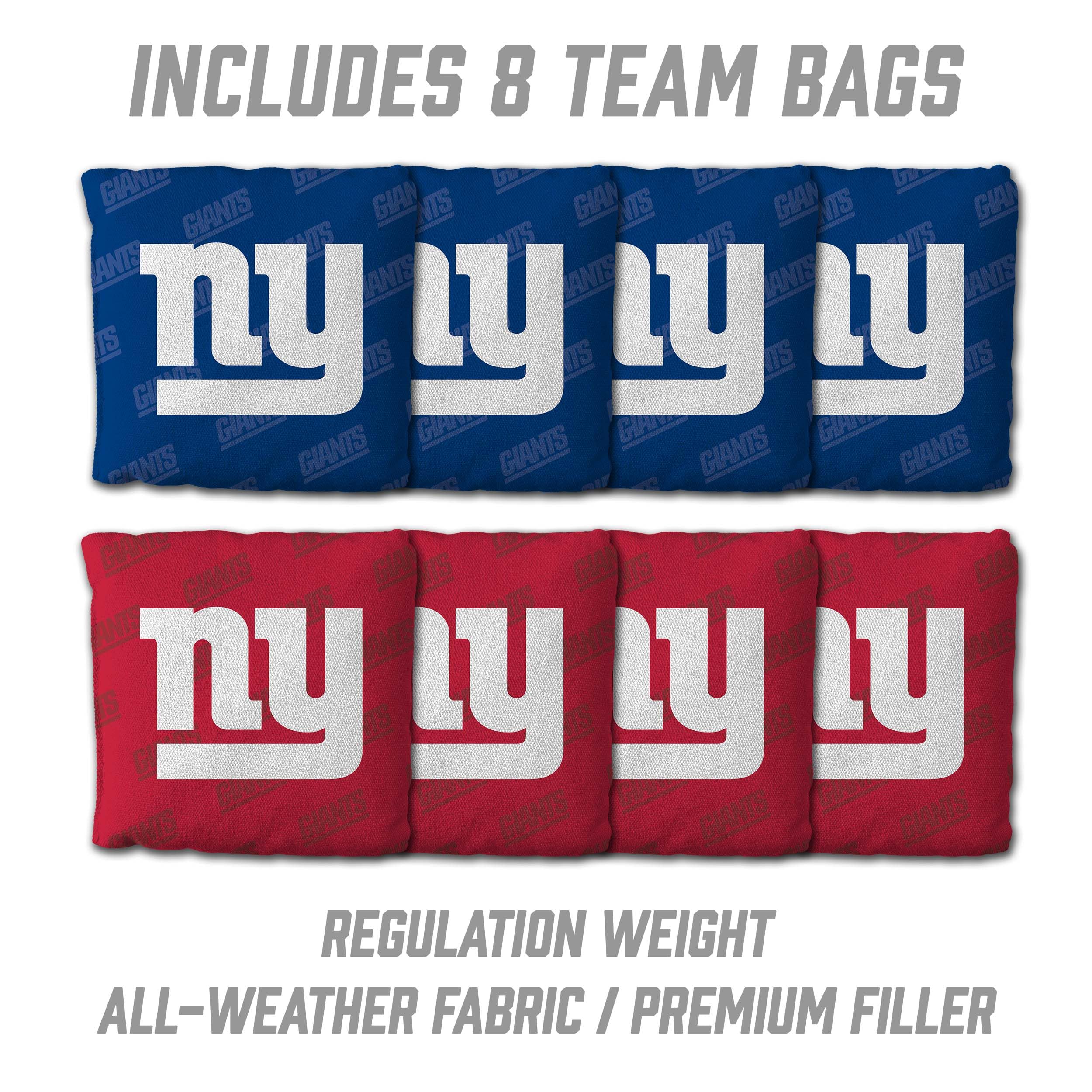 YouTheFan NFL New York Giants 2’ x 4’ Professional Wood Cornhole Game with Logo Bags - Sports Collectibles, Sports Memorabilia, Sports Fan Shop, Sports Gifts
