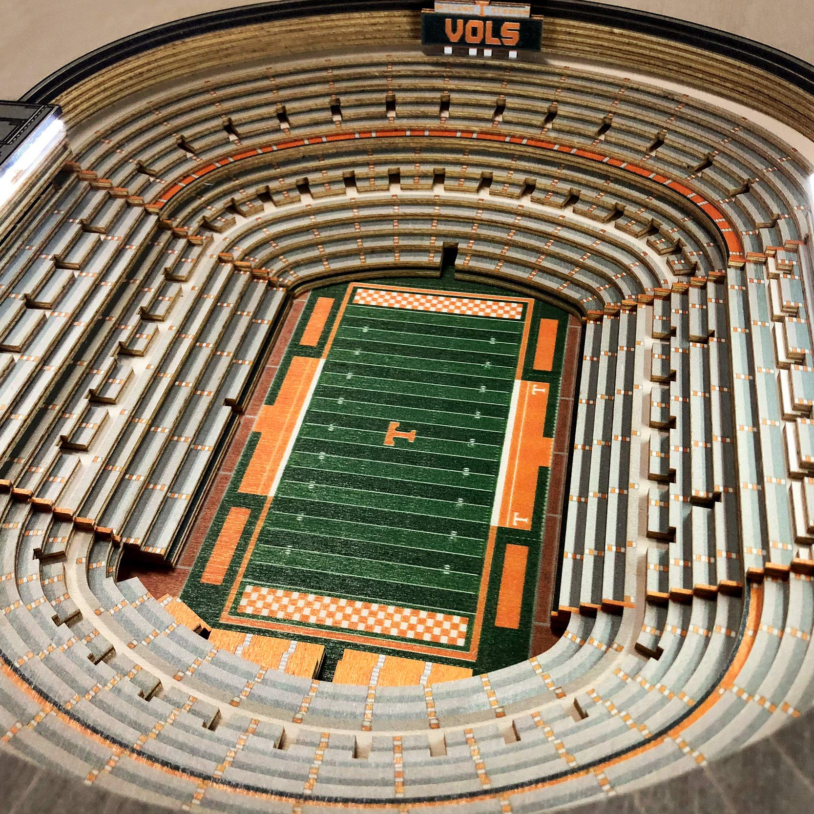 YouTheFan NCAA Tennessee Volunteers 25-Layer StadiumViews Lighted End Table - Neyland Stadium - Sports Collectibles, Sports Memorabilia, Sports Fan Shop, Sports Gifts