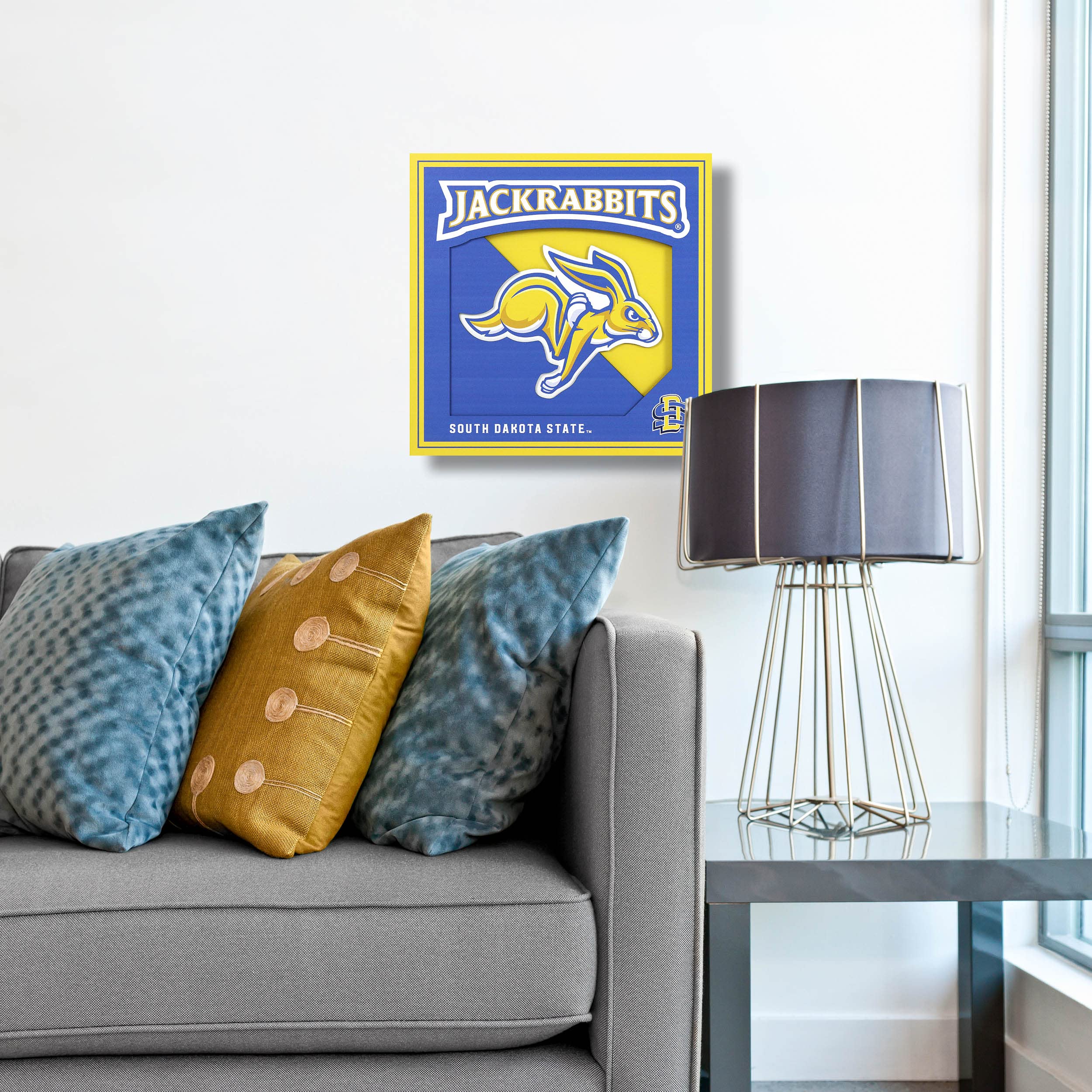 YouTheFan NCAA South Dakota State Jackrabbits 3D Logo Series Wall Art-12x12 - Sports Collectibles, Sports Memorabilia, Sports Fan Shop, Sports Gifts