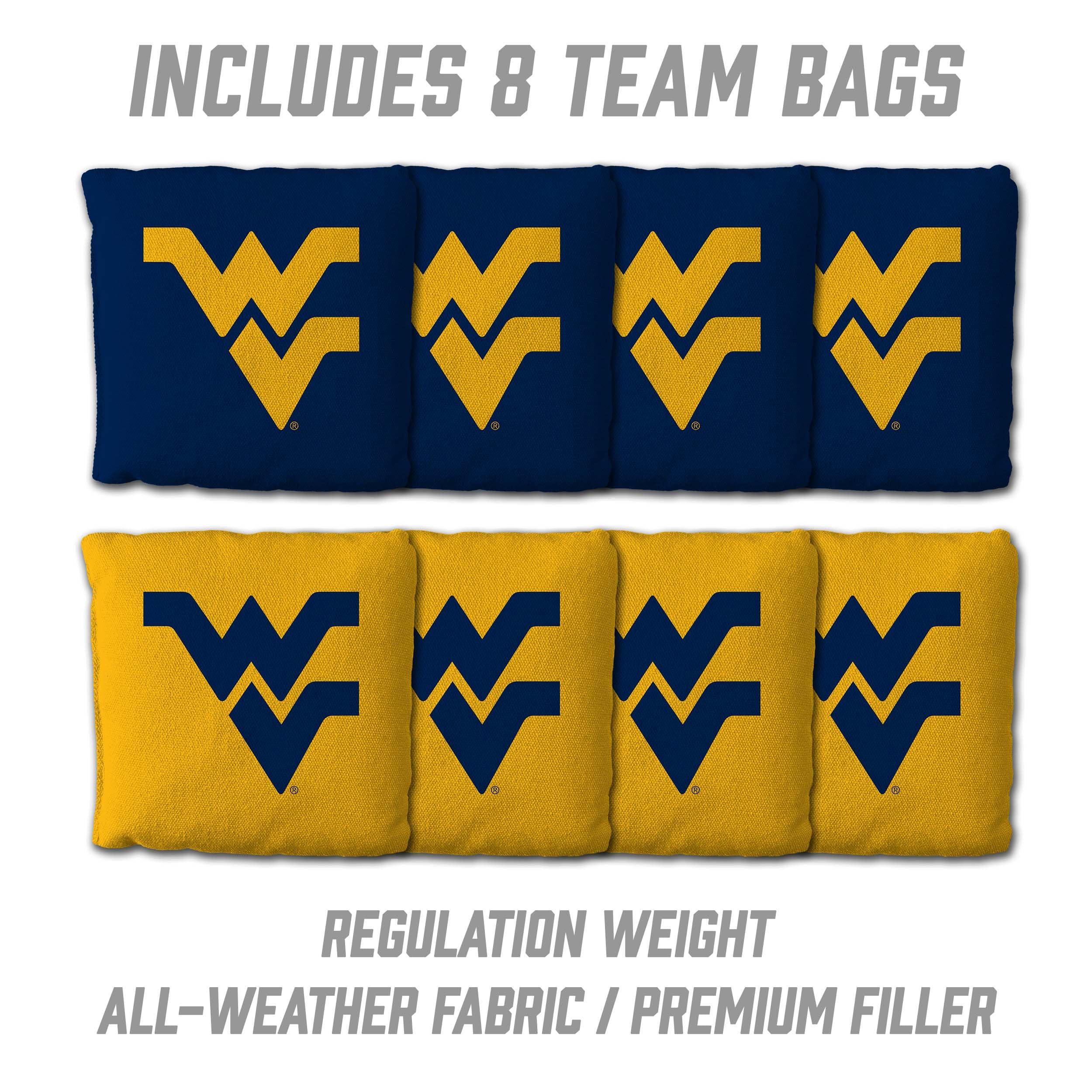 YouTheFan NCAA West Virginia Mountaineers 2’ x 4’ Professional Wood Cornhole Game with Logo Bags - Sports Collectibles, Sports Memorabilia, Sports Fan Shop, Sports Gifts