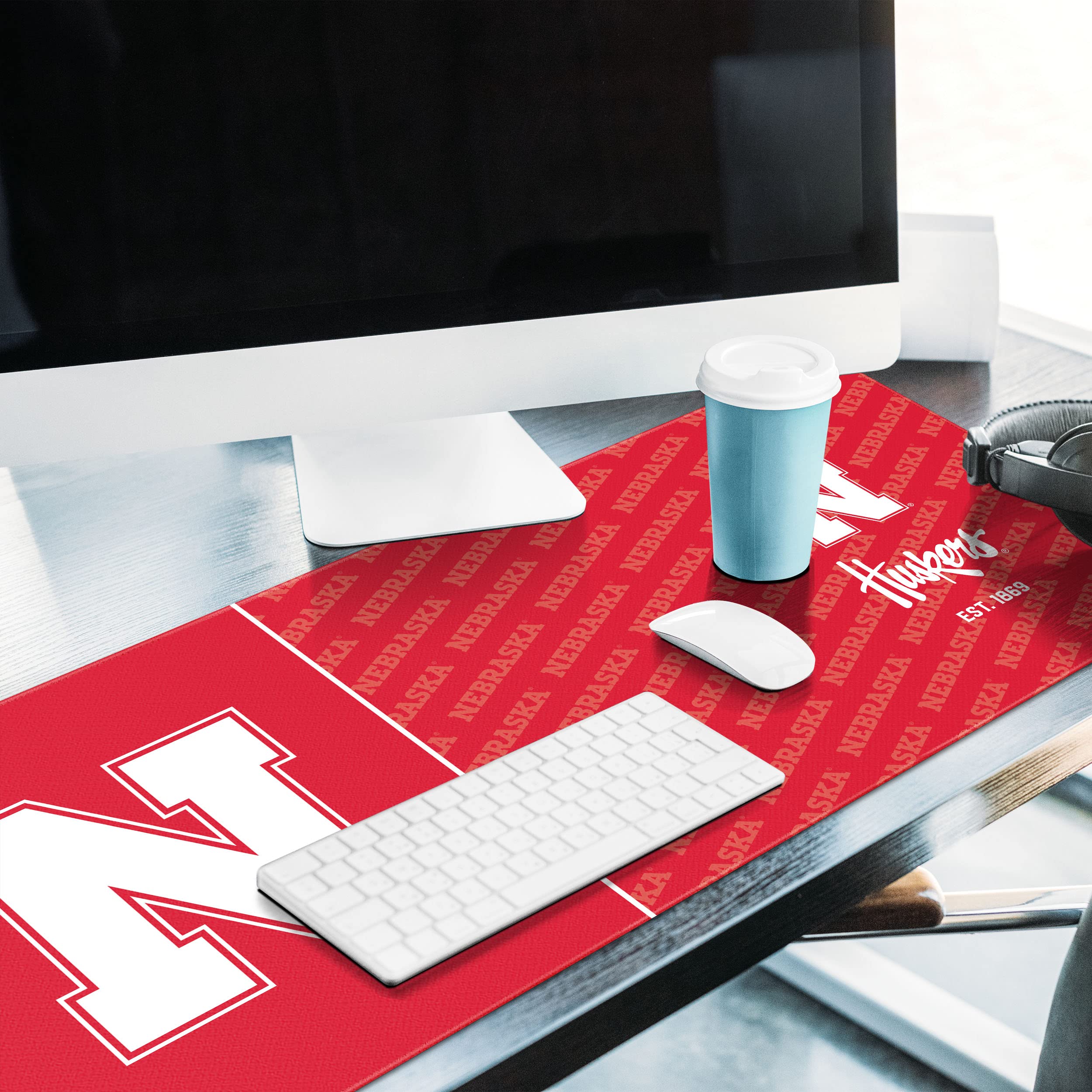 YouTheFan NCAA Nebraska Cornhuskers Logo Series Desk Pad - Sports Collectibles, Sports Memorabilia, Sports Fan Shop, Sports Gifts