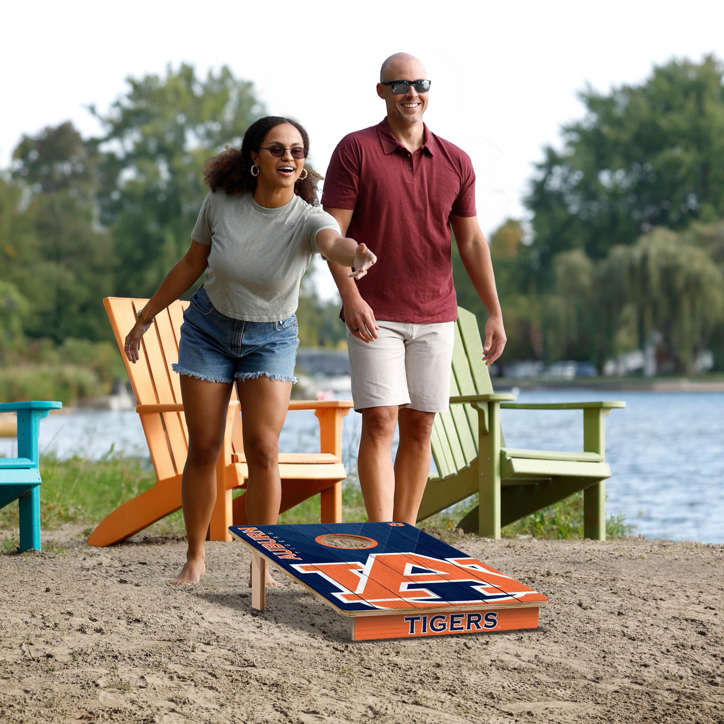 YouTheFan NCAA Illinois Fighting Illini 2’ x 3’ Wood Cornhole Game with Logo Bags - Sports Collectibles, Sports Memorabilia, Sports Fan Shop, Sports Gifts