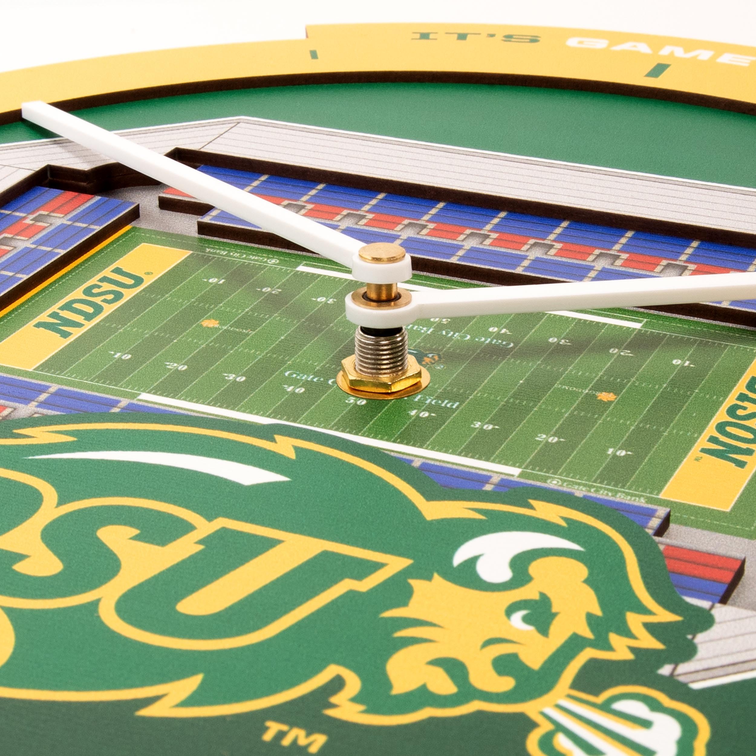YouTheFan NCAA North Dakota State Bison 3D StadiumView Clock - Sports Collectibles, Sports Memorabilia, Sports Fan Shop, Sports Gifts