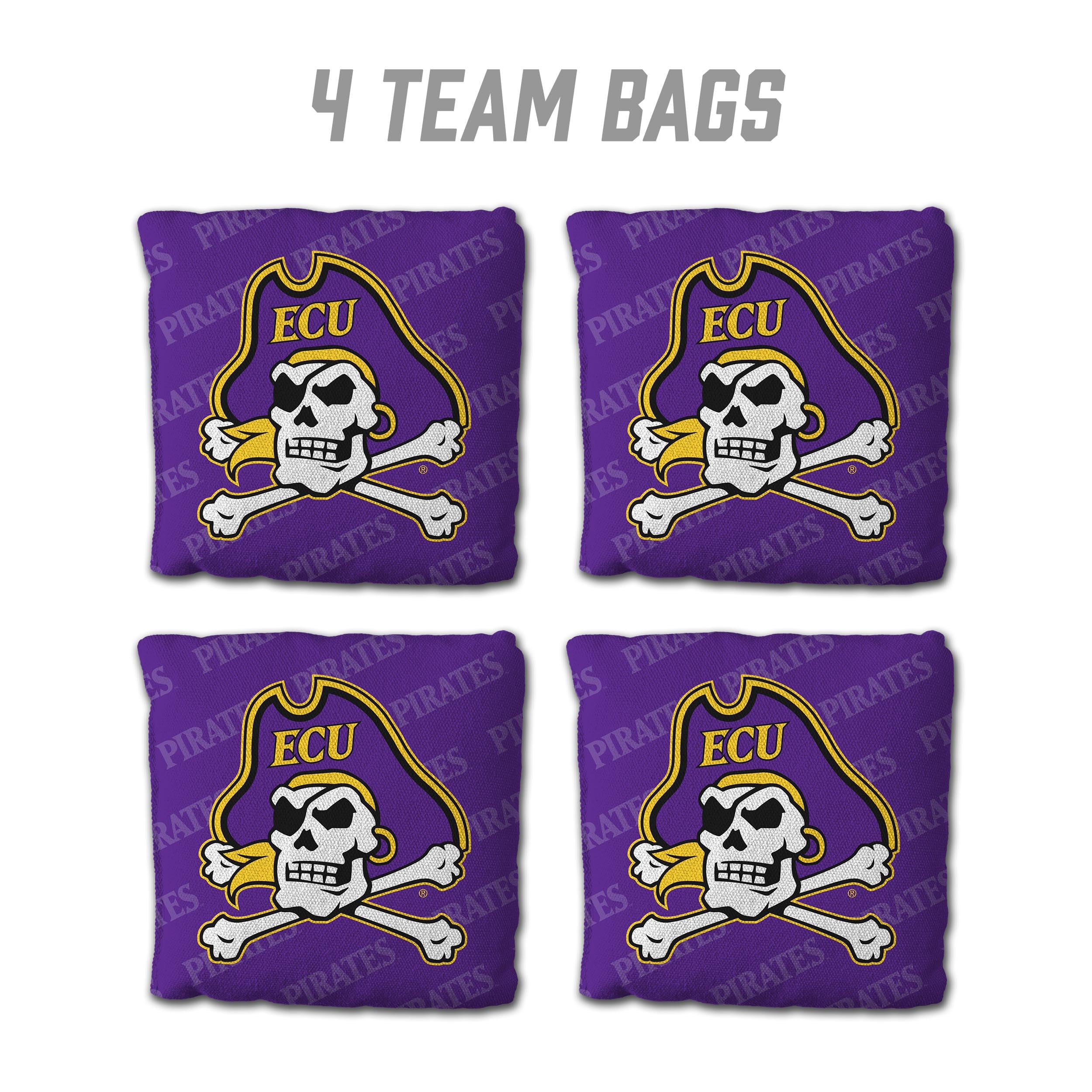 YouTheFan NCAA East Carolina Pirates Cornhole Bags - 4PK - Purple - Sports Collectibles, Sports Memorabilia, Sports Fan Shop, Sports Gifts