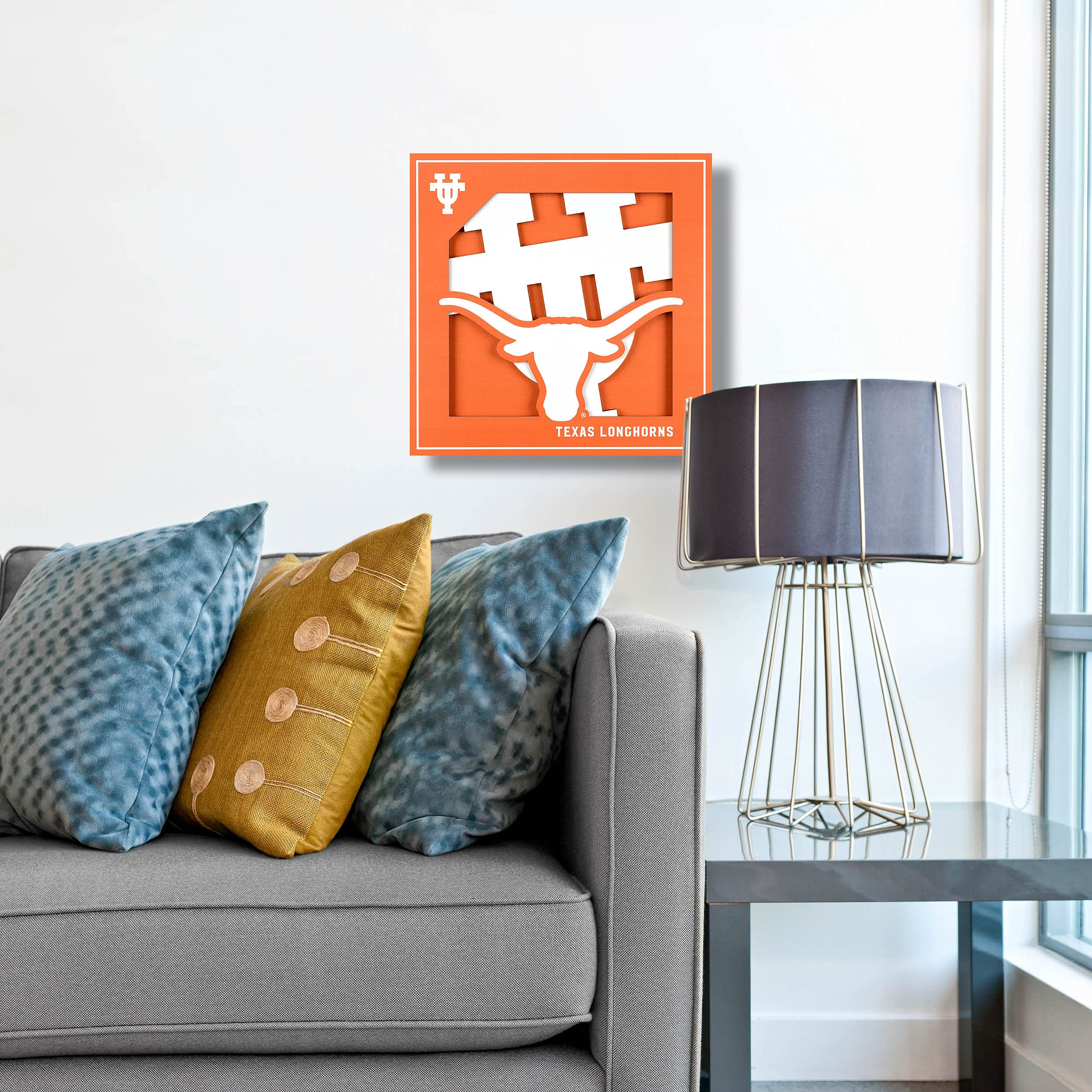 YouTheFan NCAA Texas Longhorns 3D Logo Series Wall Art - 12x12 - Sports Collectibles, Sports Memorabilia, Sports Fan Shop, Sports Gifts