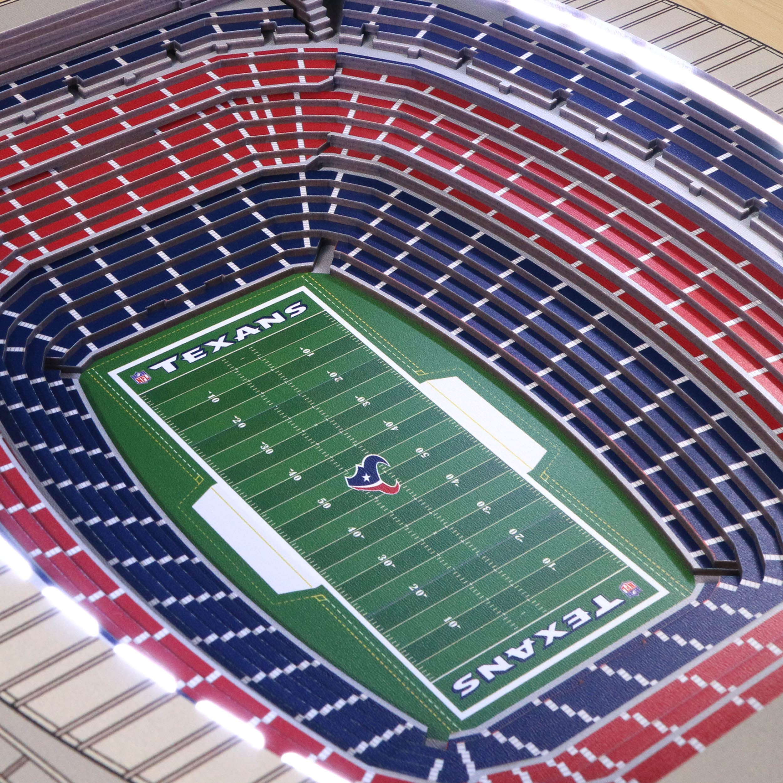 YouTheFan NFL Houston Texans 25-Layer StadiumViews Lighted End Table - NRG Stadium - Sports Collectibles, Sports Memorabilia, Sports Fan Shop, Sports Gifts