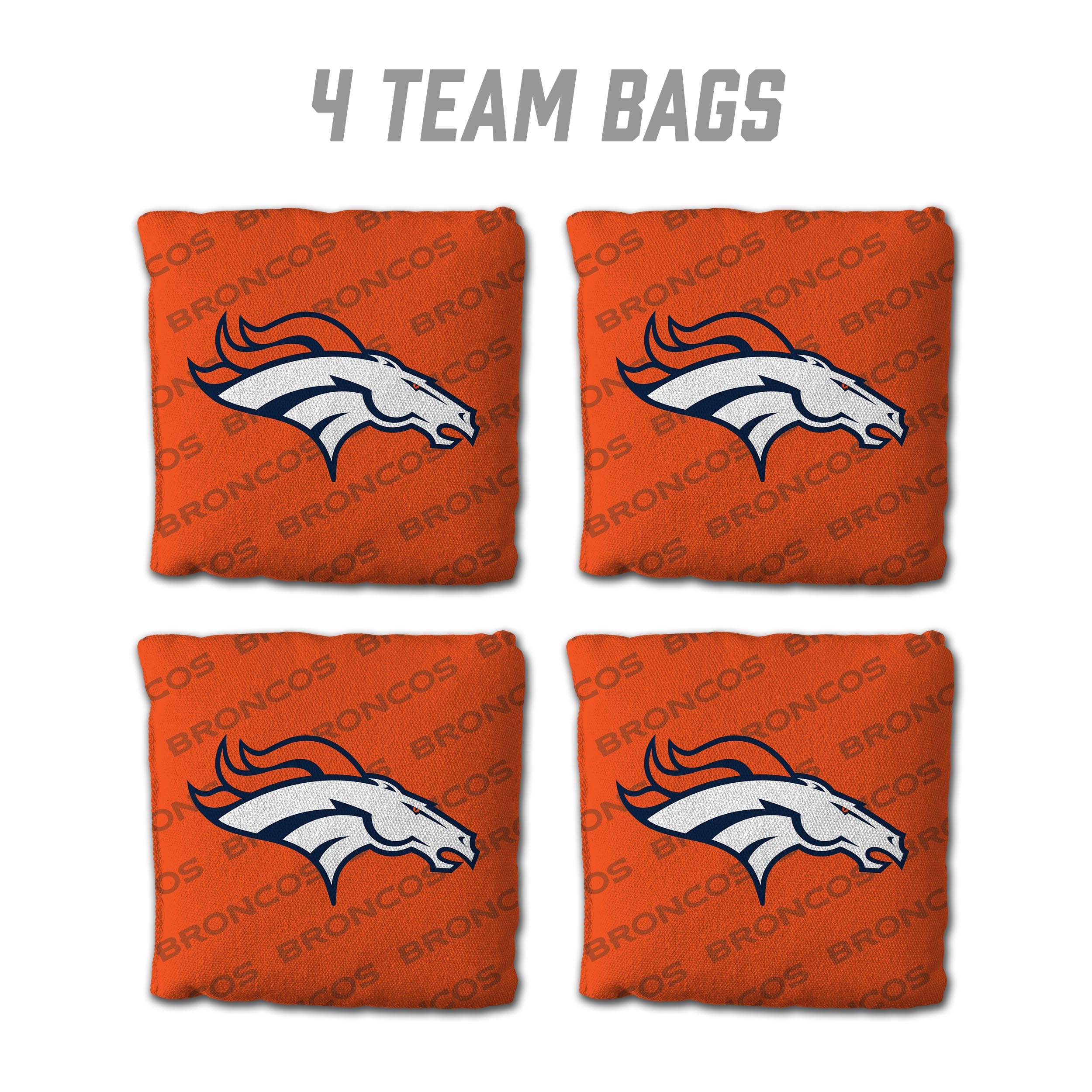 YouTheFan NFL Denver Broncos Cornhole Bags - 4PK - Orange - Sports Collectibles, Sports Memorabilia, Sports Fan Shop, Sports Gifts