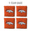 YouTheFan NFL Denver Broncos Cornhole Bags - 4PK - Orange - Sports Collectibles, Sports Memorabilia, Sports Fan Shop, Sports Gifts