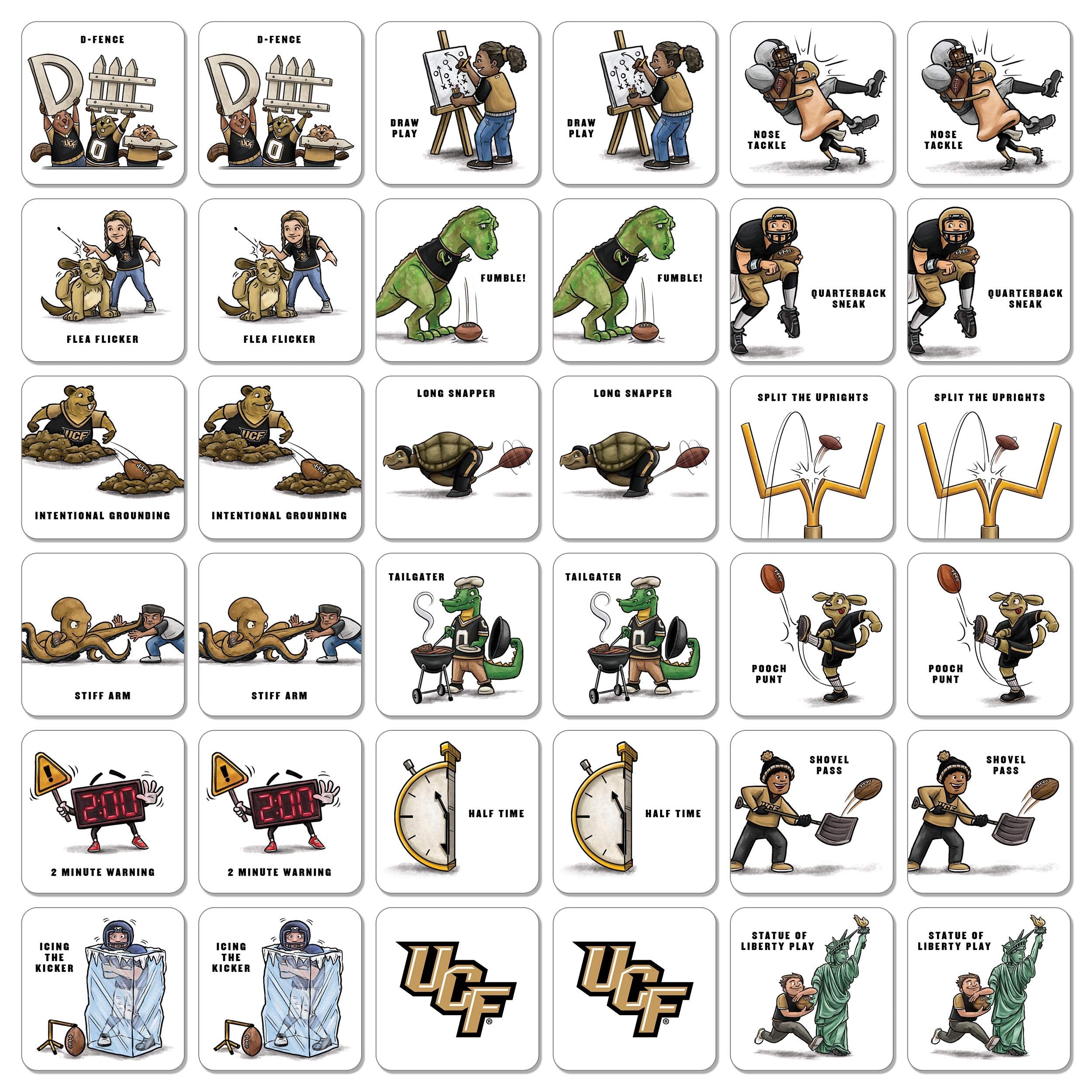 YouTheFan NCAA Central Florida Knights Licensed Memory Match Game - Sports Collectibles, Sports Memorabilia, Sports Fan Shop, Sports Gifts