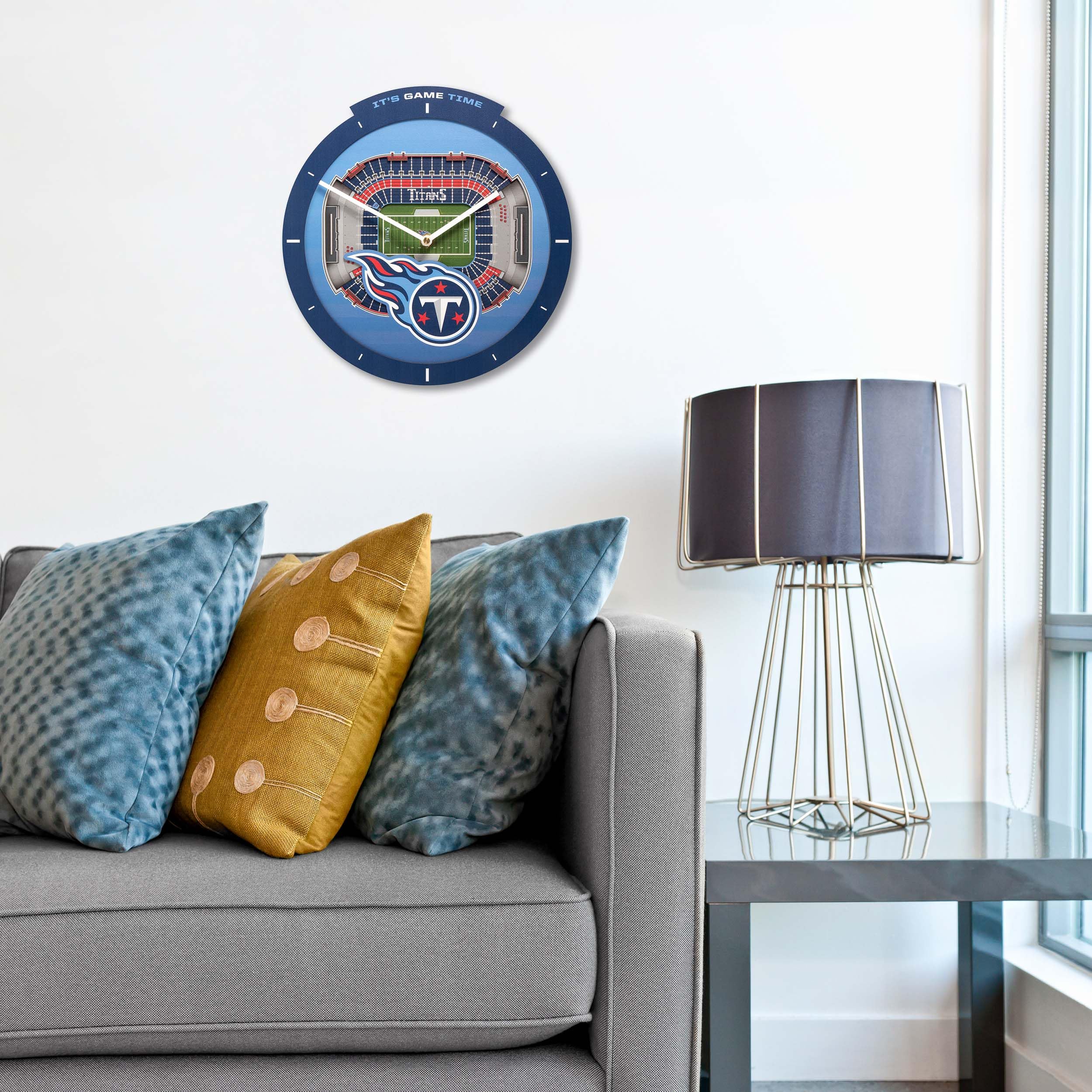 YouTheFan NFL Tennessee Titans 3D StadiumView Clock - Sports Gifts, Sports Memorabilia, Sports Collectibles, Fan Shop