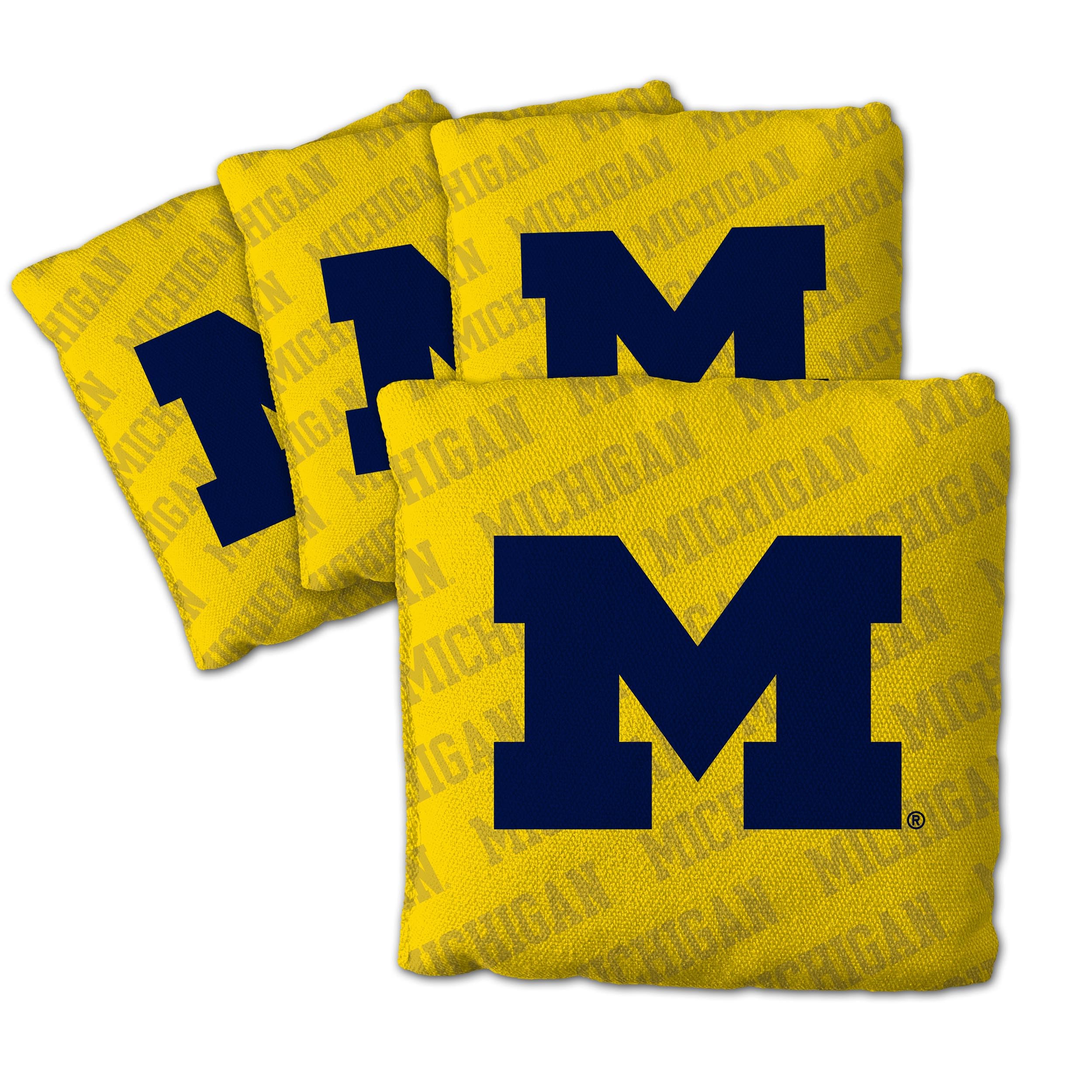 YouTheFan NCAA Michigan Wolverines Cornhole Bags - 4PK - Yellow - Sports Collectibles, Sports Memorabilia, Sports Fan Shop, Sports Gifts