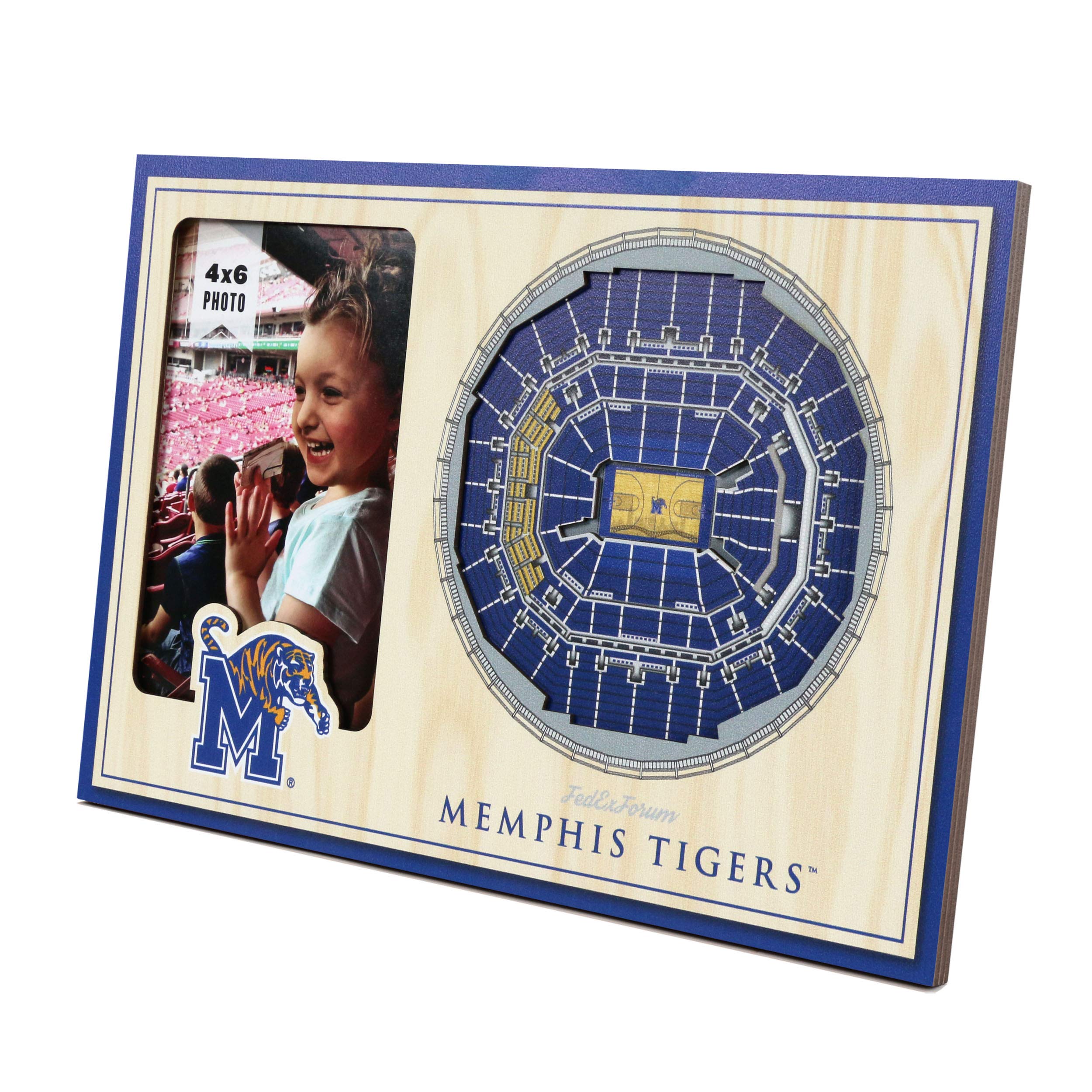 YouTheFan NCAA Memphis Tigers 3D StadiumView Picture Frame - Liberty Bowl Memorial Stadium - Sports Collectibles, Sports Memorabilia, Sports Fan Shop, Sports Gifts