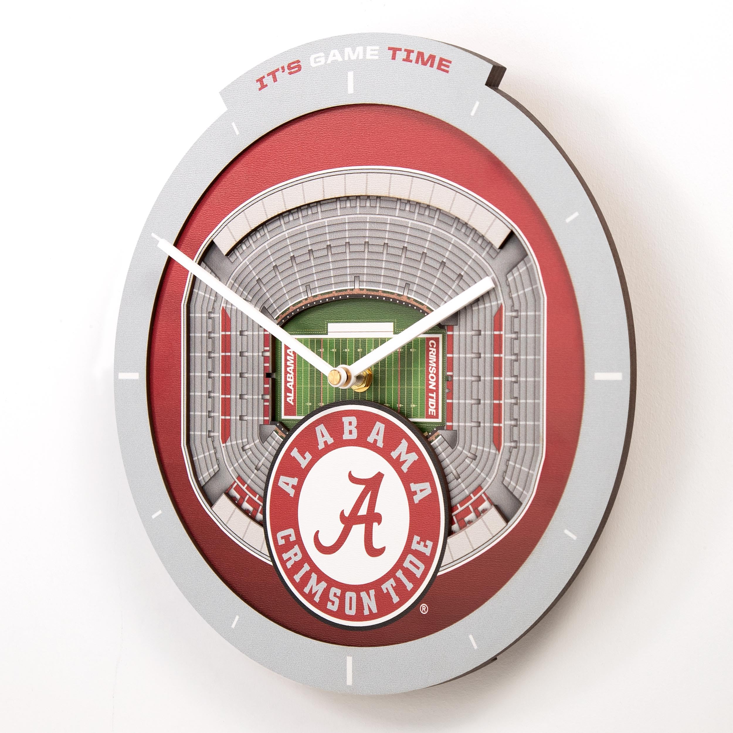 YouTheFan NCAA Alabama Crimson Tide 3D StadiumView Clock - Sports Collectibles, Sports Memorabilia, Sports Fan Shop, Sports Gifts