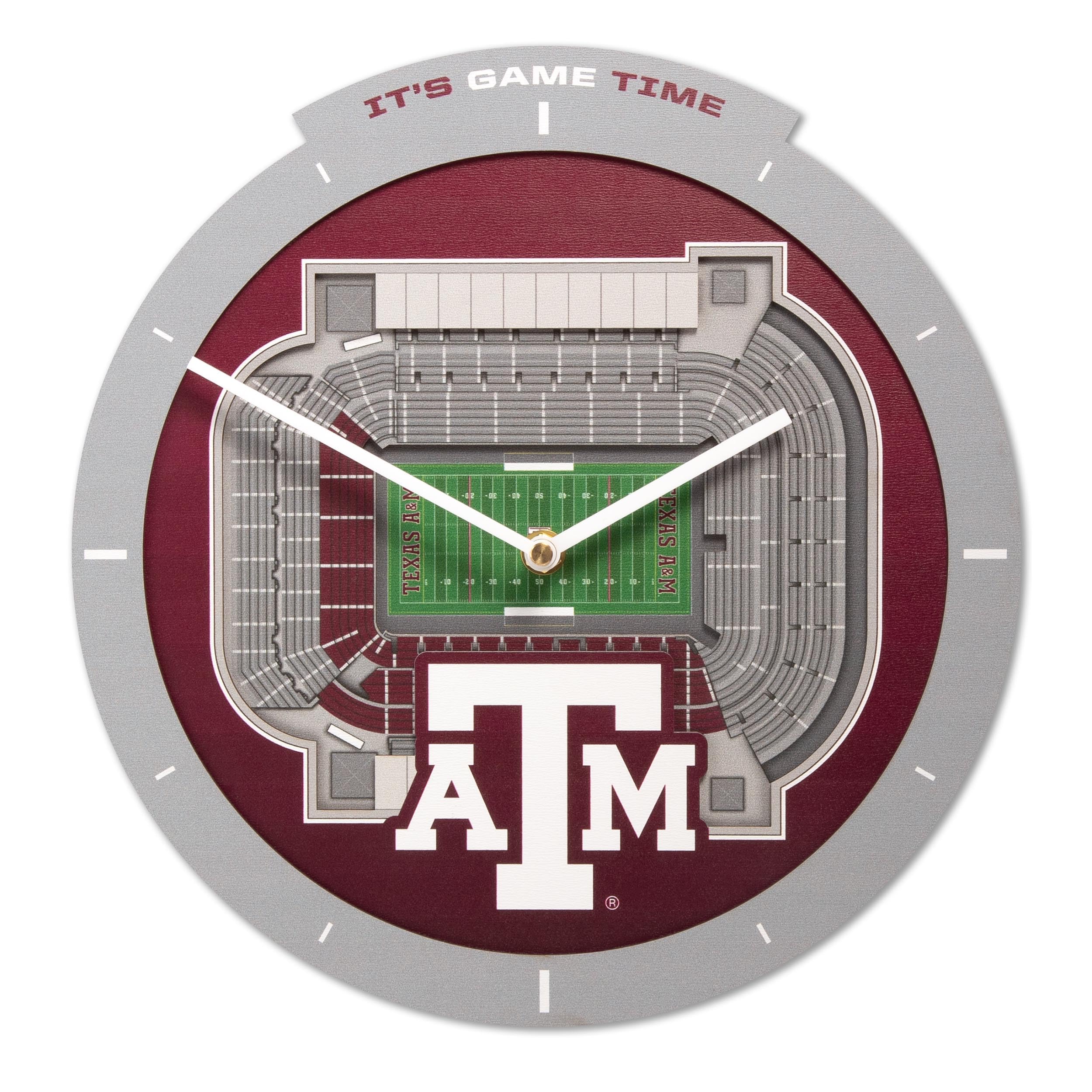 YouTheFan NCAA Texas A&M Aggies 3D StadiumView Clock - Sports Collectibles, Sports Memorabilia, Sports Fan Shop, Sports Gifts
