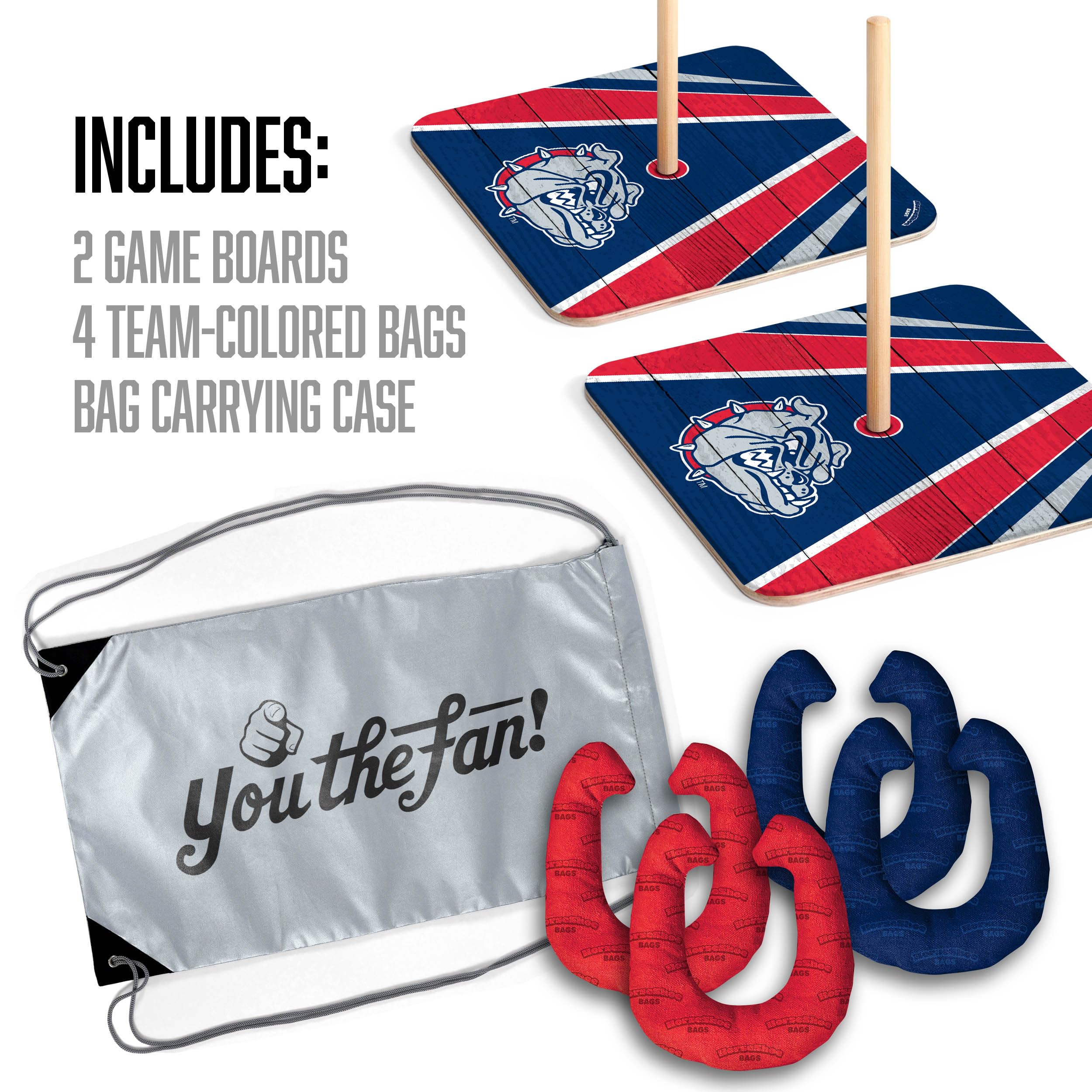 YouTheFan NCAA Gonzaga Bulldogs Horseshoe Bags - Sports Collectibles, Sports Memorabilia, Sports Fan Shop, Sports Gifts