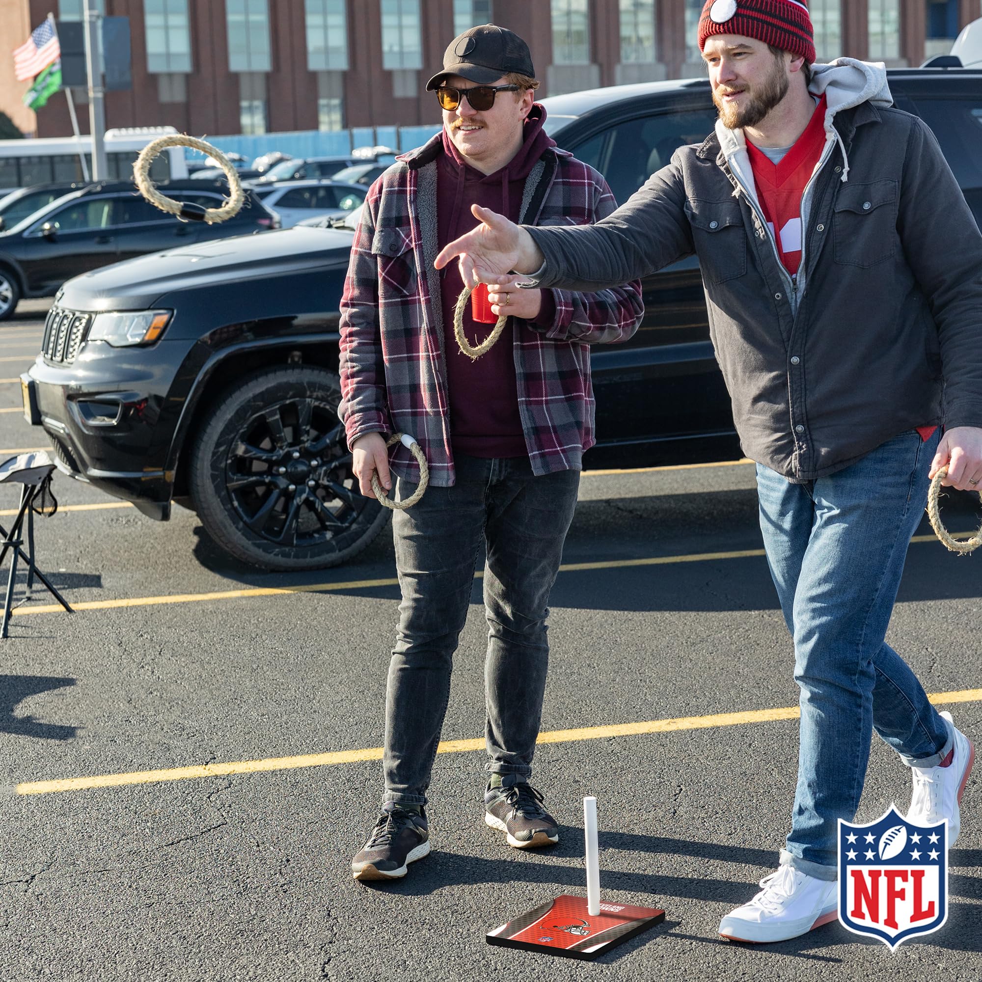 Wild Sports NFL Quoits Set with Direct Print HD Team Graphics – Tailgate Ring Toss Game – Great Gift for Any Football Fan! Ring Toss Family Outdoor Games for The Beach, BBQ, or Tailgate Party - Sports Collectibles, Sports Memorabilia, Sports Fan Shop, Sports Gifts