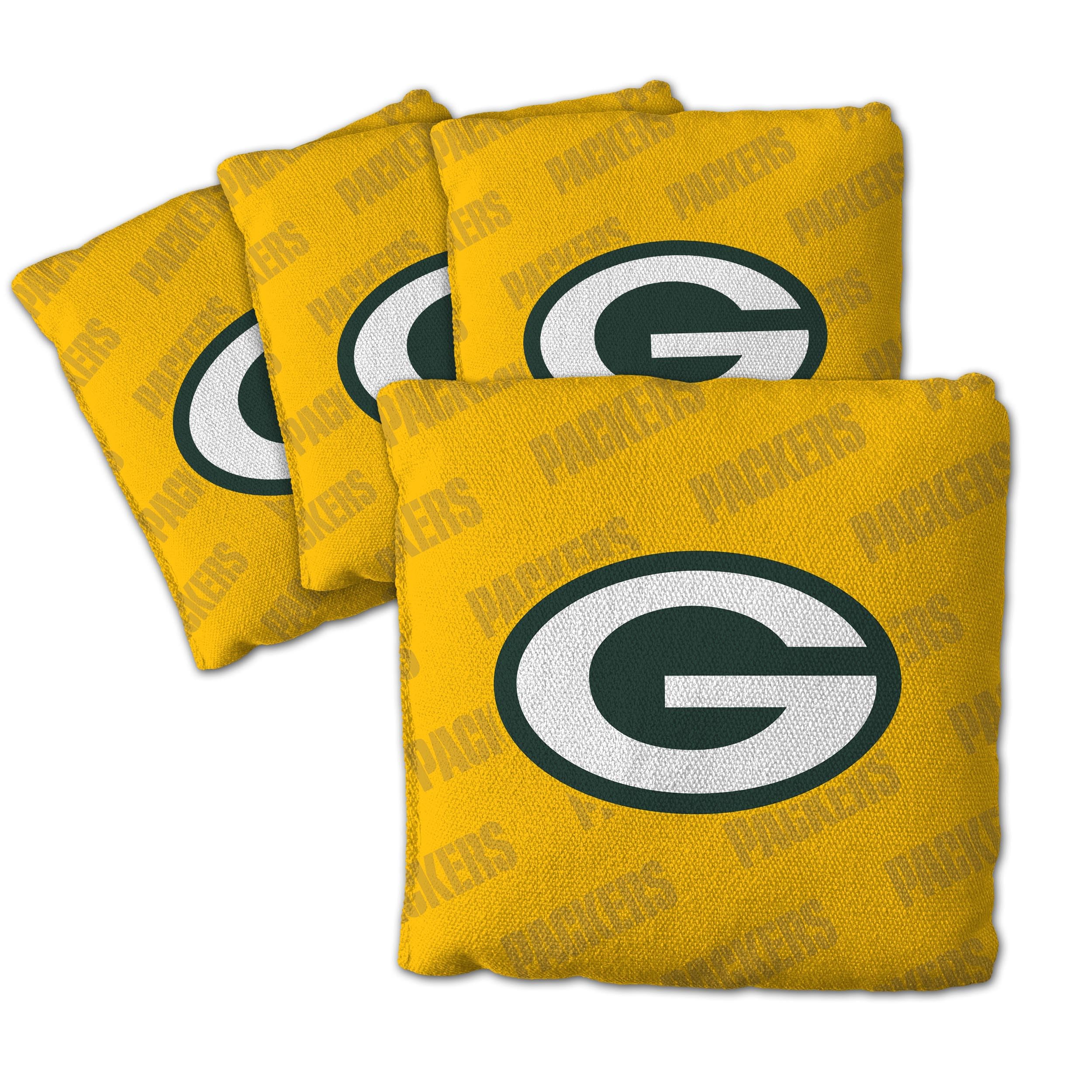 YouTheFan NFL Green Bay Packers Cornhole Bags - 4PK - Yellow - Sports Collectibles, Sports Memorabilia, Sports Fan Shop, Sports Gifts