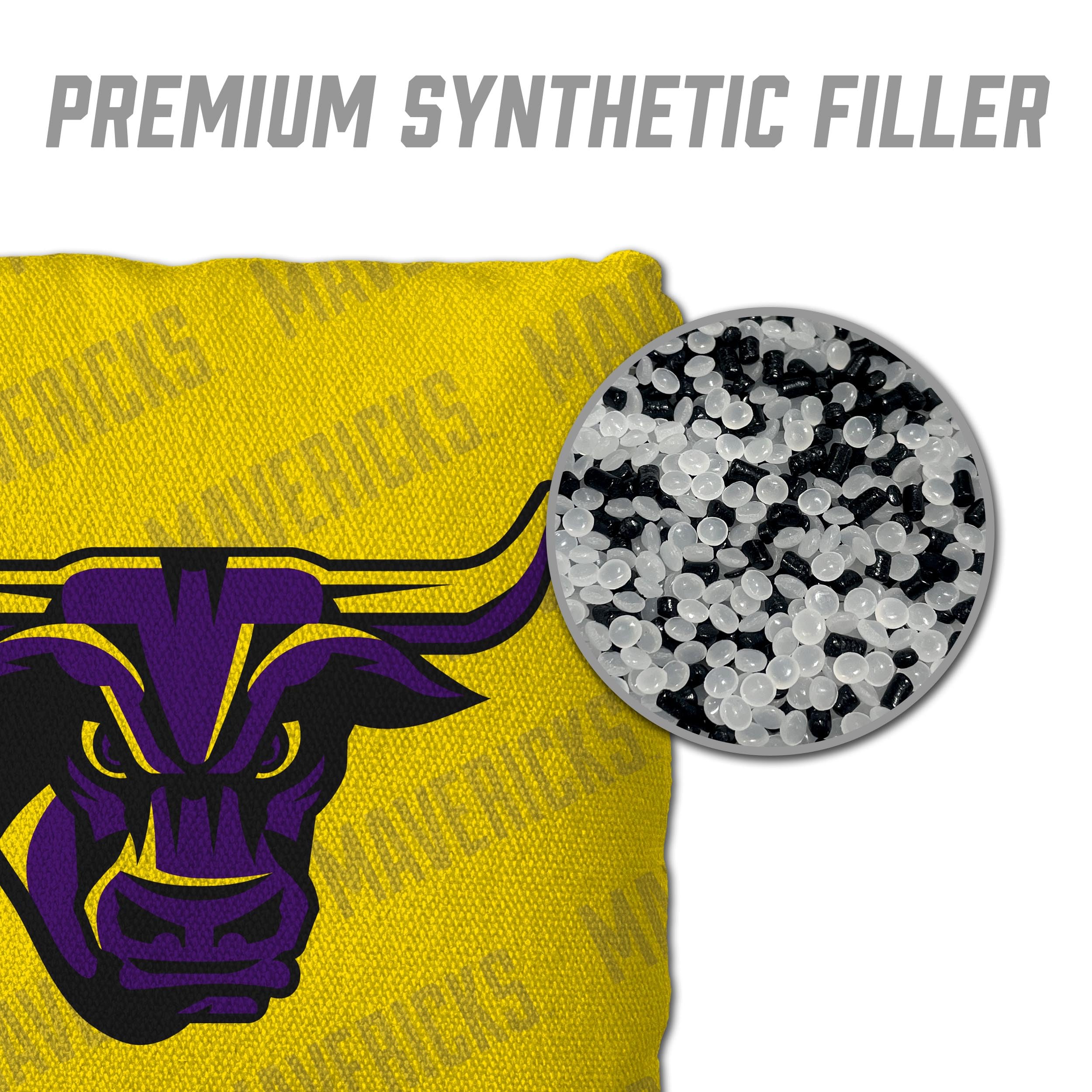 YouTheFan NCAA Minnesota State Mavericks Cornhole Bags - 4PK - Yellow - Sports Collectibles, Sports Memorabilia, Sports Fan Shop, Sports Gifts
