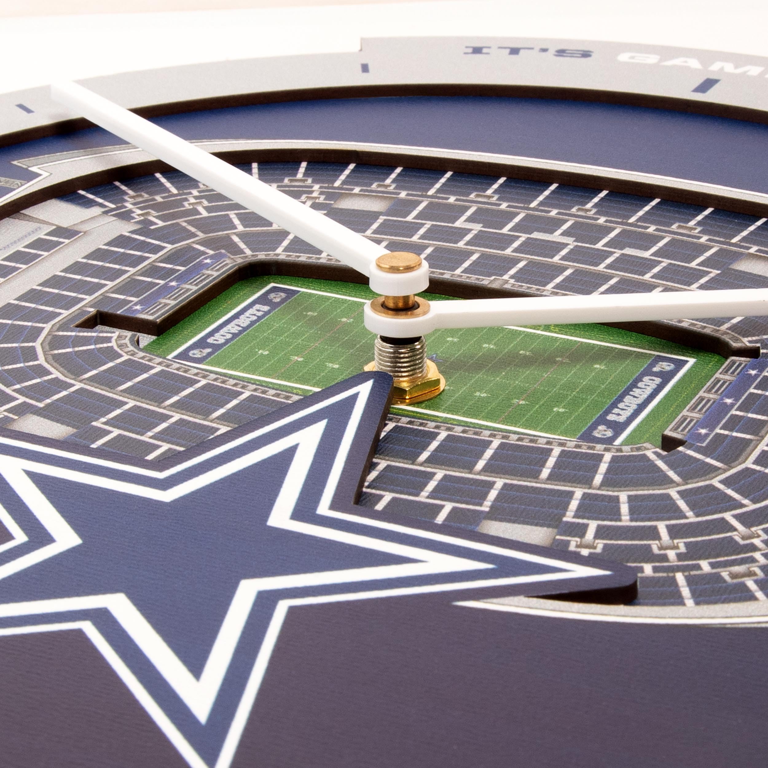 YouTheFan NFL Dallas Cowboys 3D StadiumView Clock - Sports Collectibles, Sports Memorabilia, Sports Fan Shop, Sports Gifts