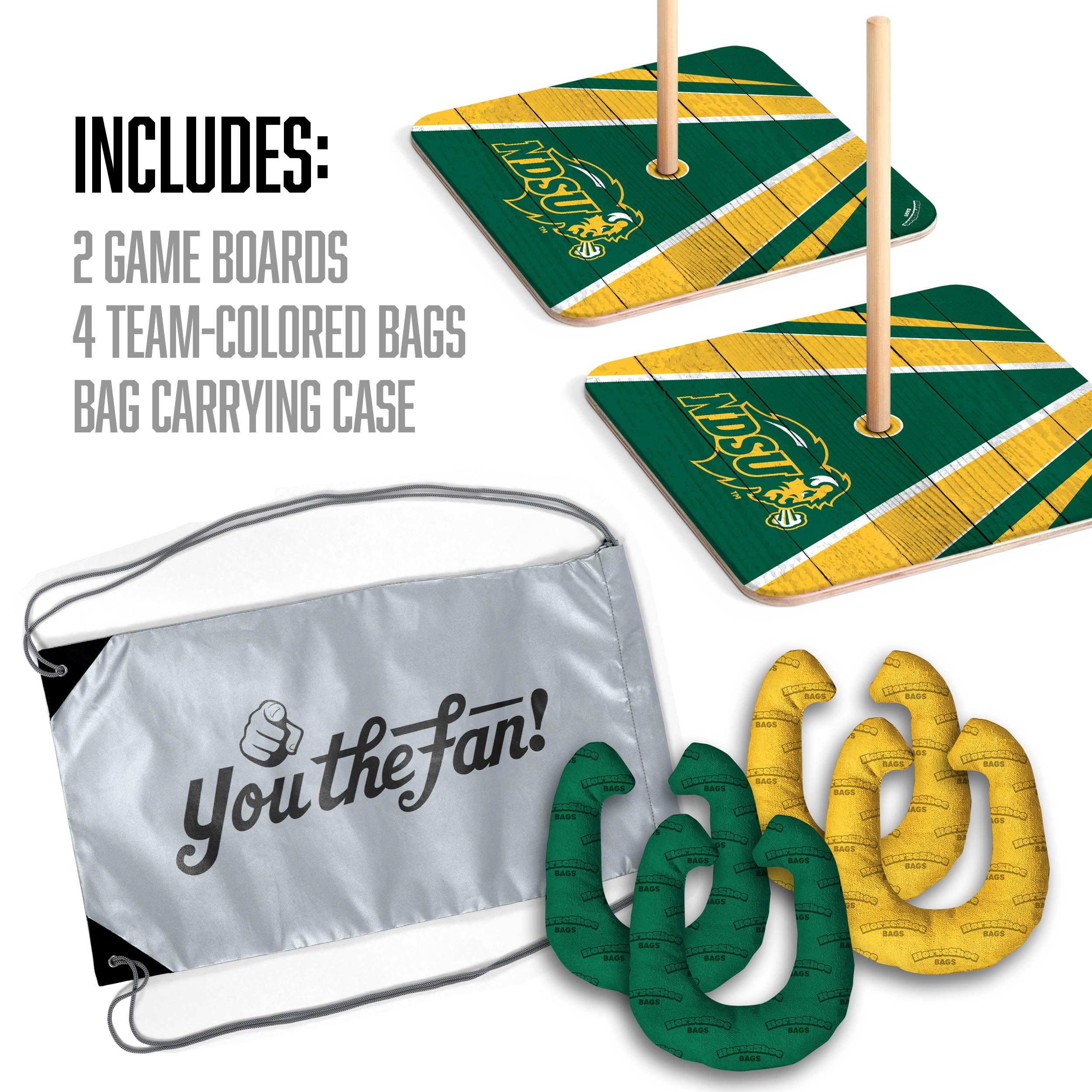 YouTheFan NCAA North Dakota State Bison Horseshoe Bags - Sports Collectibles, Sports Memorabilia, Sports Fan Shop, Sports Gifts