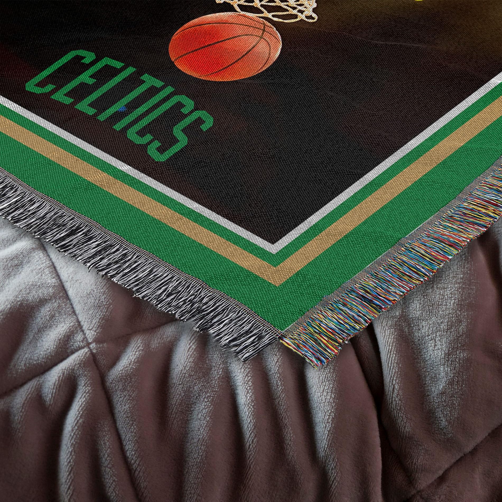 Northwest NBA Boston Celtics NBA Champions 2024 Woven Tapestry Throw Blanket, 46" x 60", Net Glory - Sports Collectibles, Sports Memorabilia, Sports Fan Shop, Sports Gifts