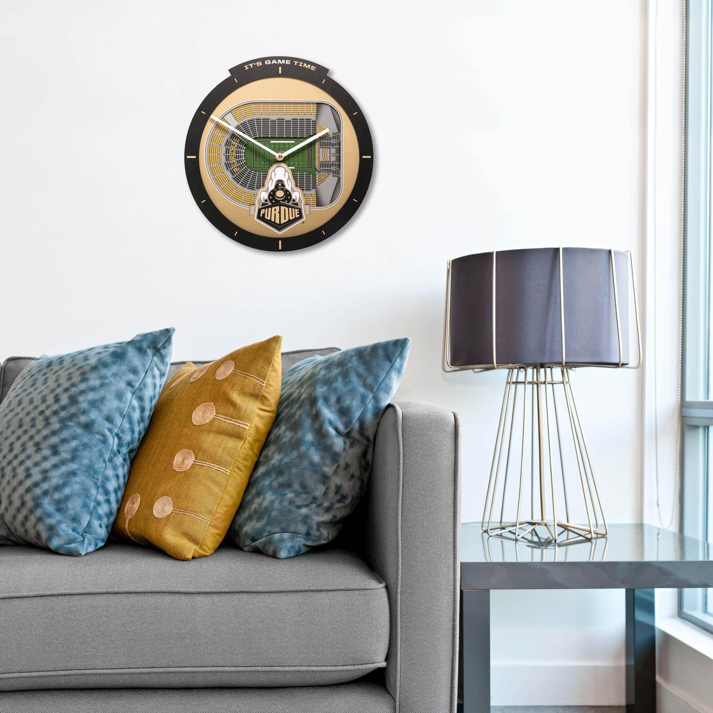 YouTheFan NCAA Purdue Boilermakers FB 3D StadiumView Clock - Sports Collectibles, Sports Memorabilia, Sports Fan Shop, Sports Gifts